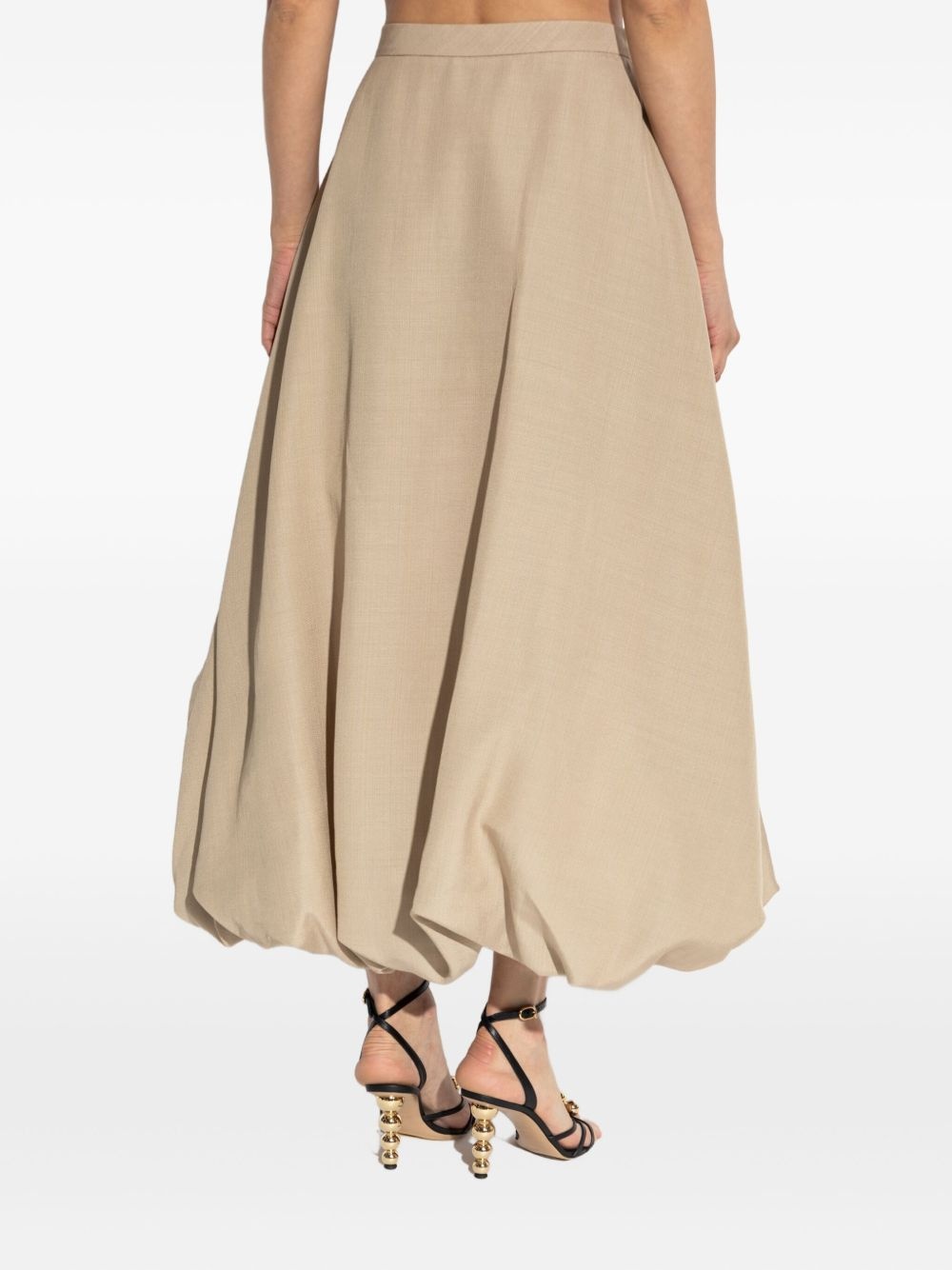 Aubrey balloon-hem maxi skirt - 4