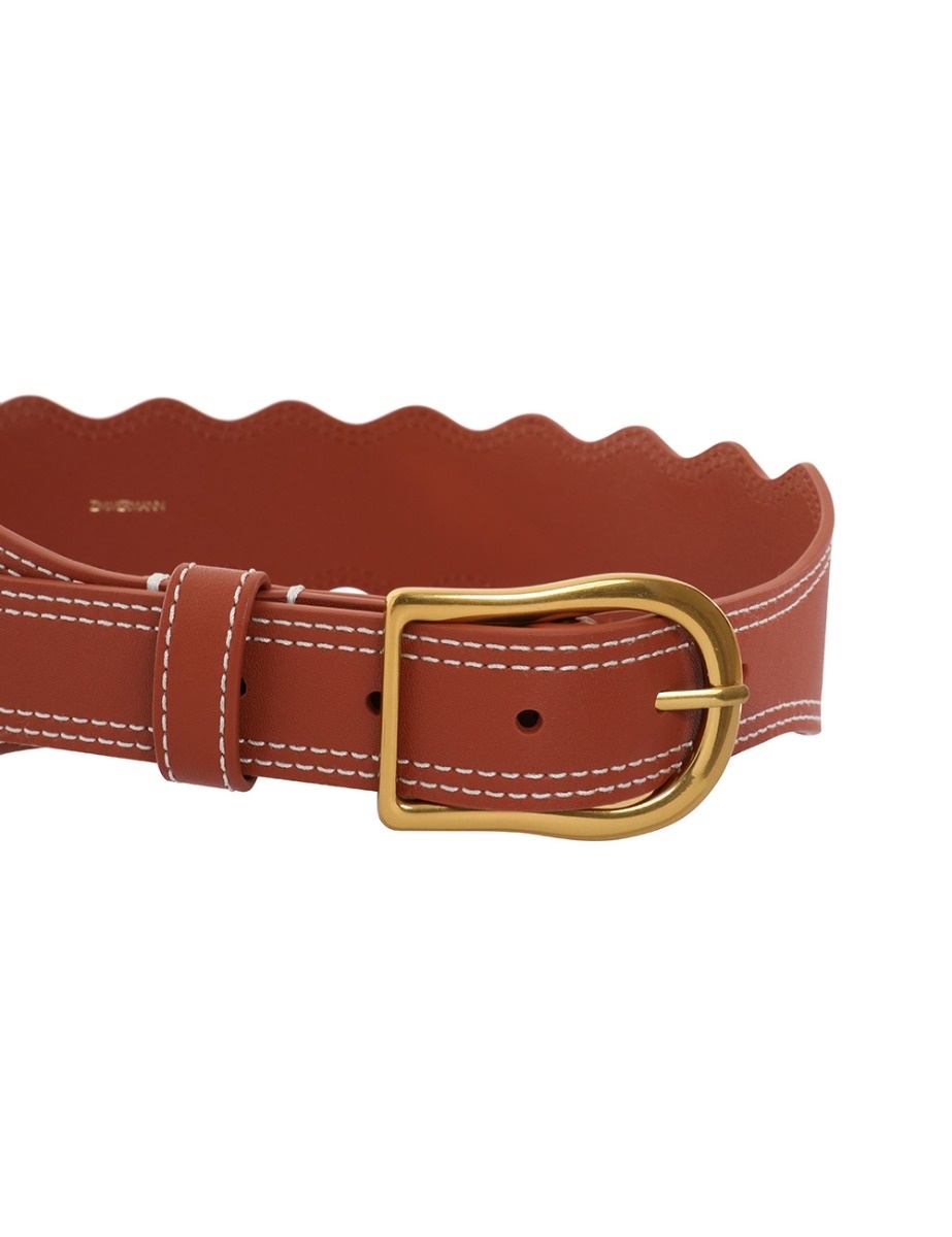 WAVE LEATHER WAIST BELT - 3