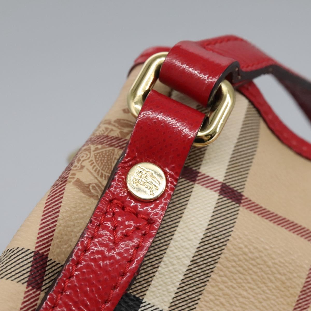 Burberry Nova Check Shoulder Bag Pvc Leather Beige - 10