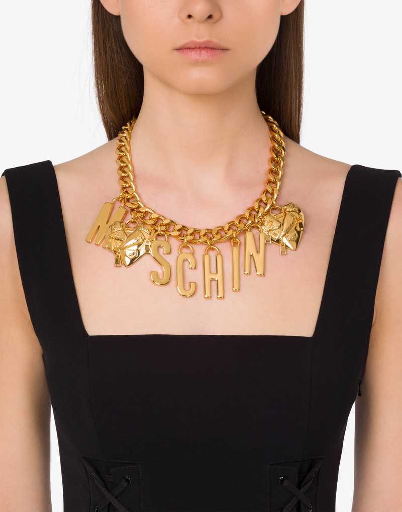 BIKER HEART NECKLACE WITH LETTERING 4