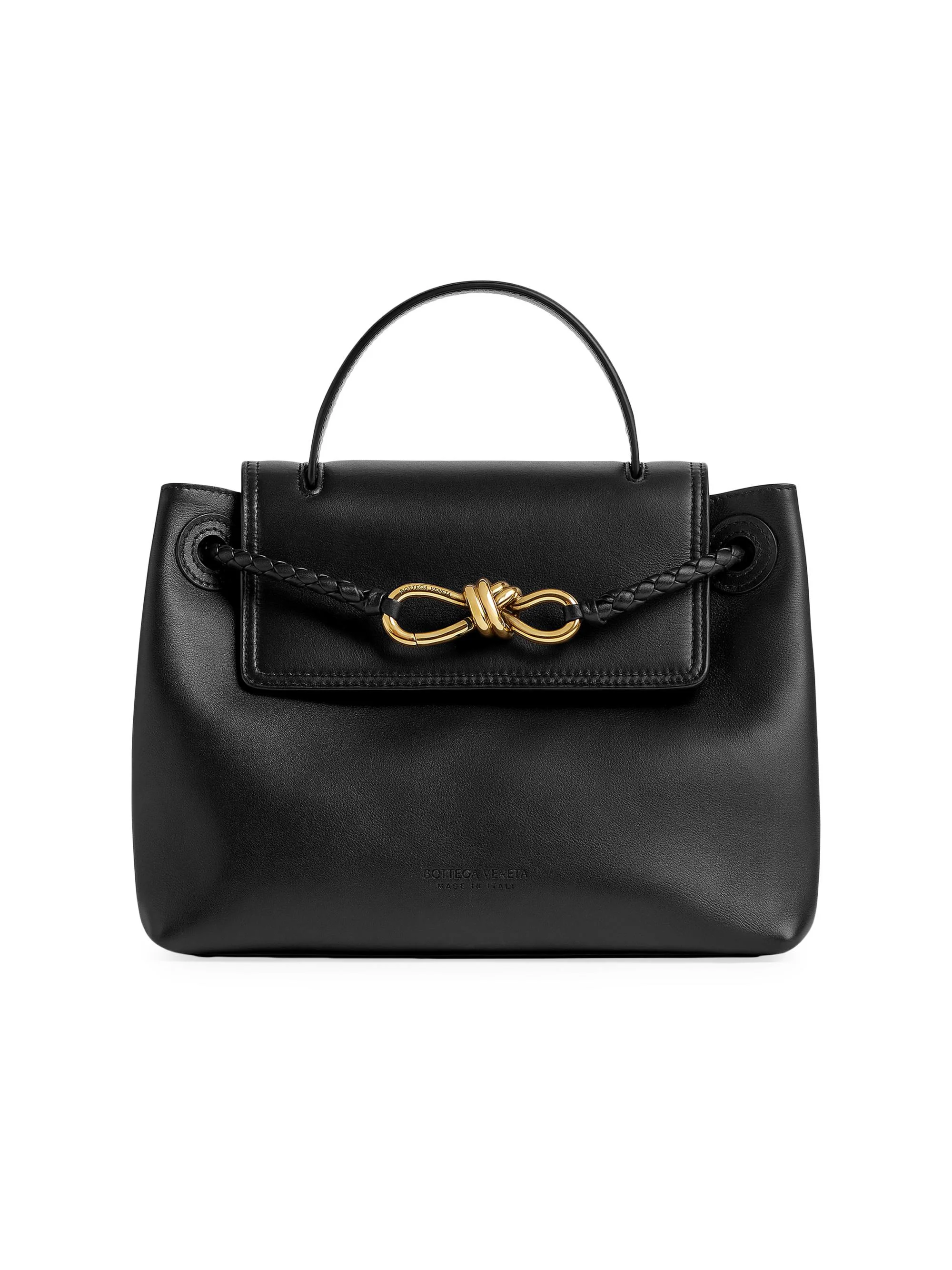 Women's Ciao Ciao Small Leather Top Handle bag - Black Brass - 1