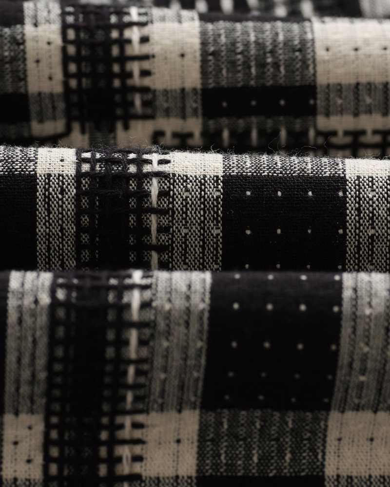 Whiting - Black And Ecru Glitch Check Overshirt 9