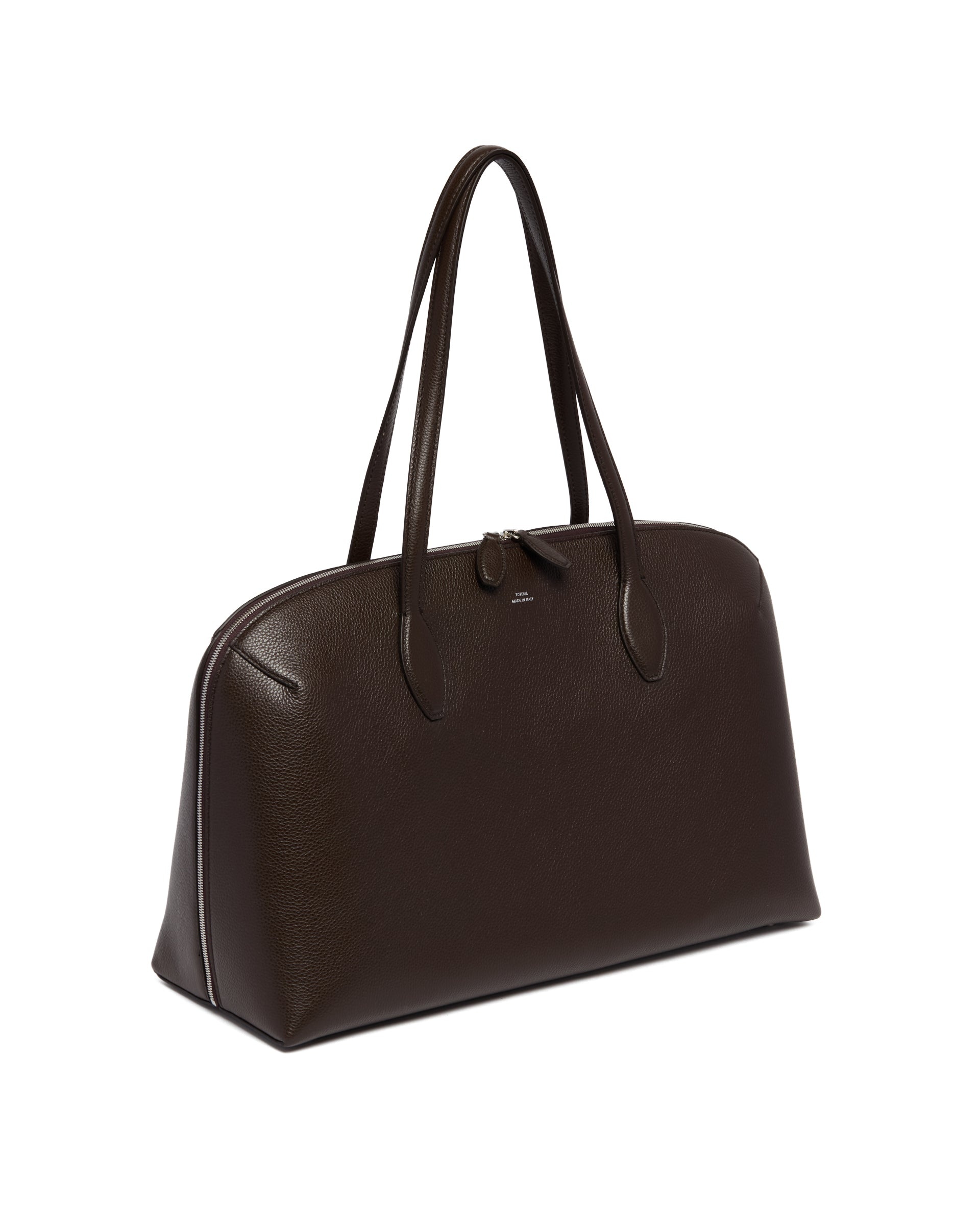 Brown Pebbled Leather Tote Bag - 6