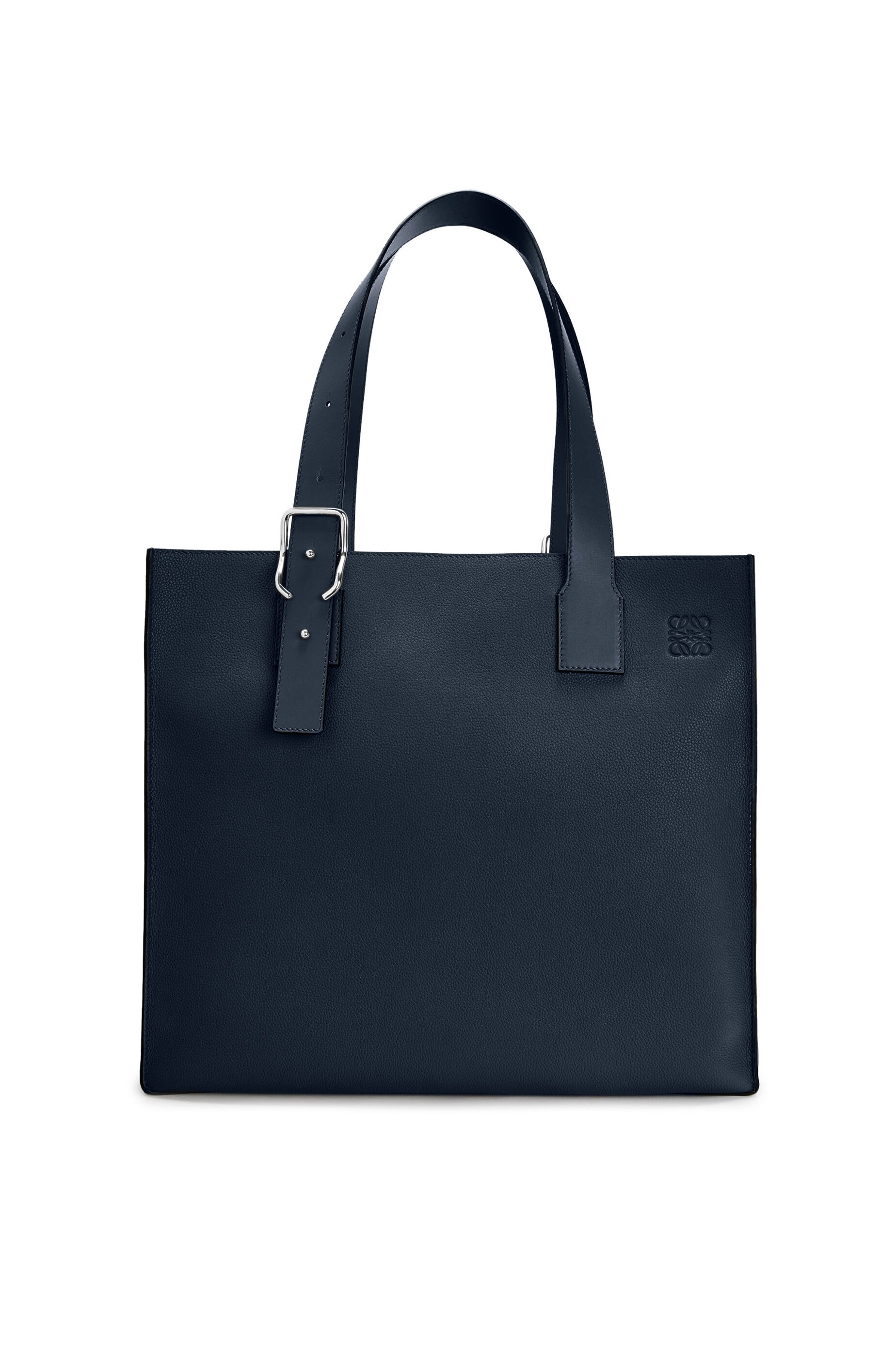 Buckle tote bag in soft grained calfskin - 1