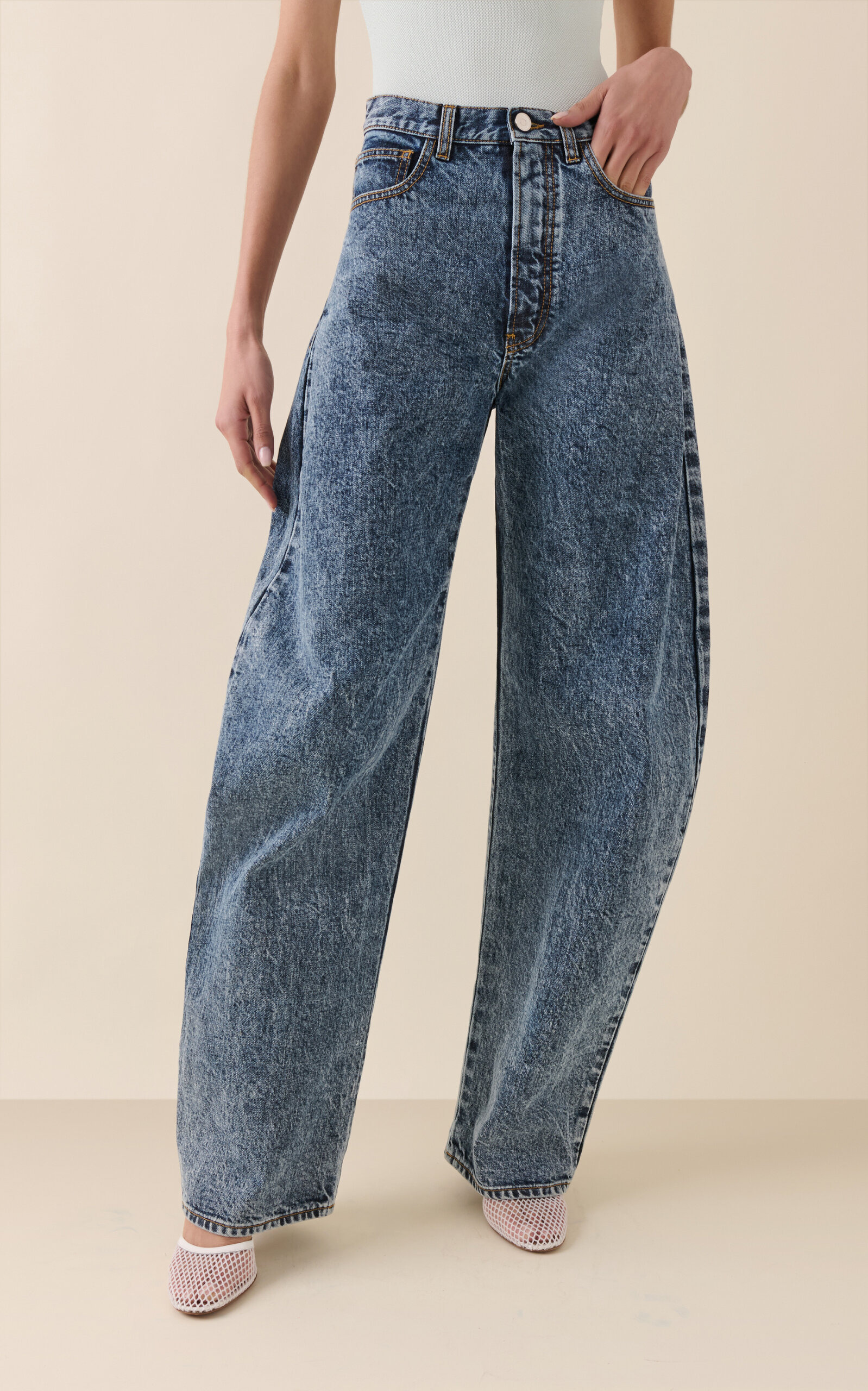 Rigid High-Rise Balloon Jeans medium wash - 3