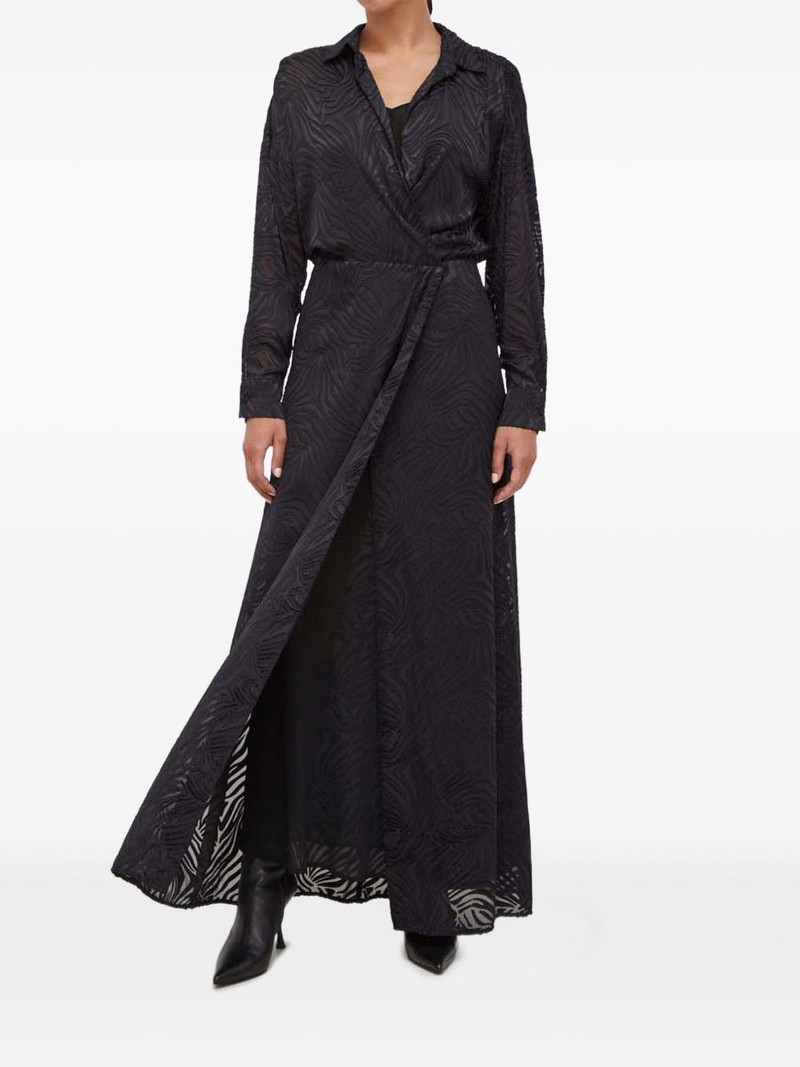 patterned wrap maxi dress 1