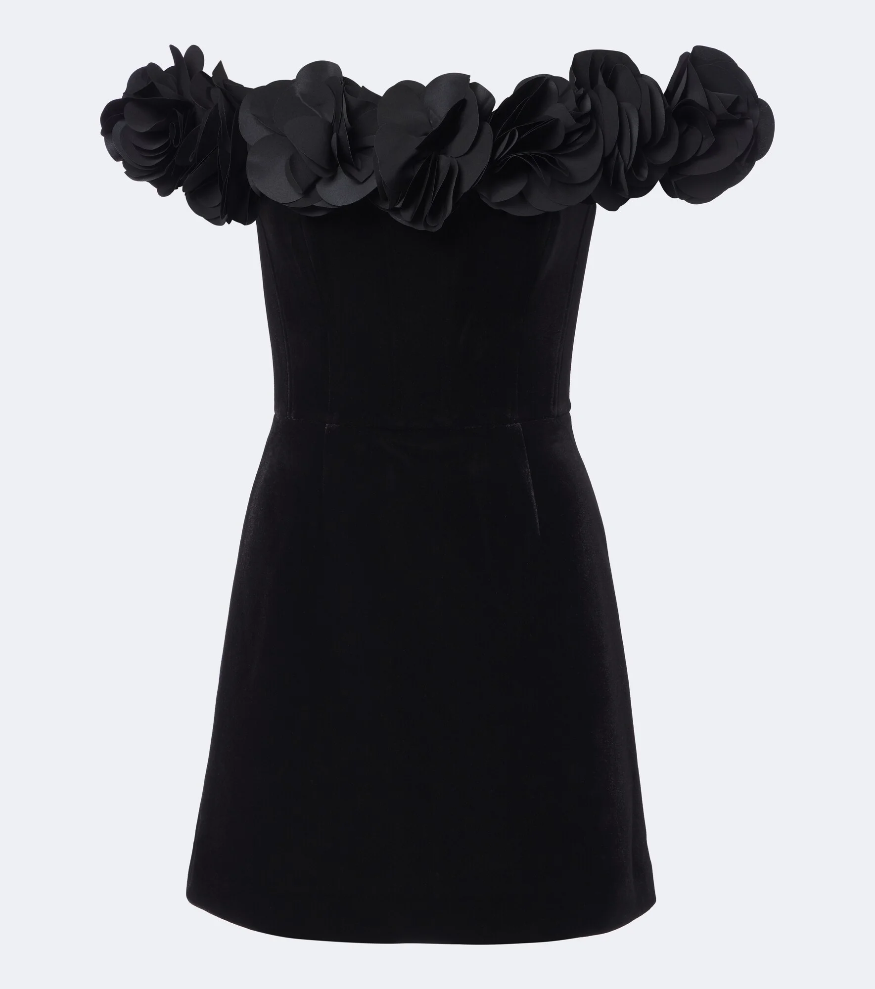 Charles floral-appliqué bustier dress - 1