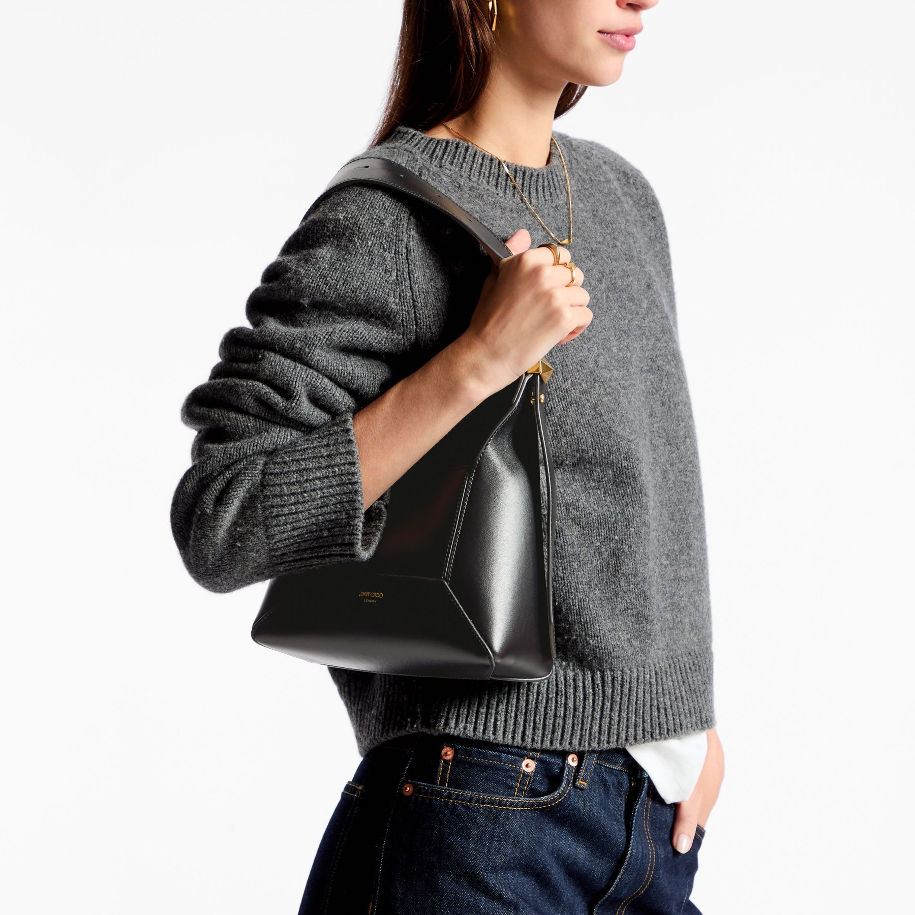 Diamond Hobo S
Black Leather Shoulder Bag - 2