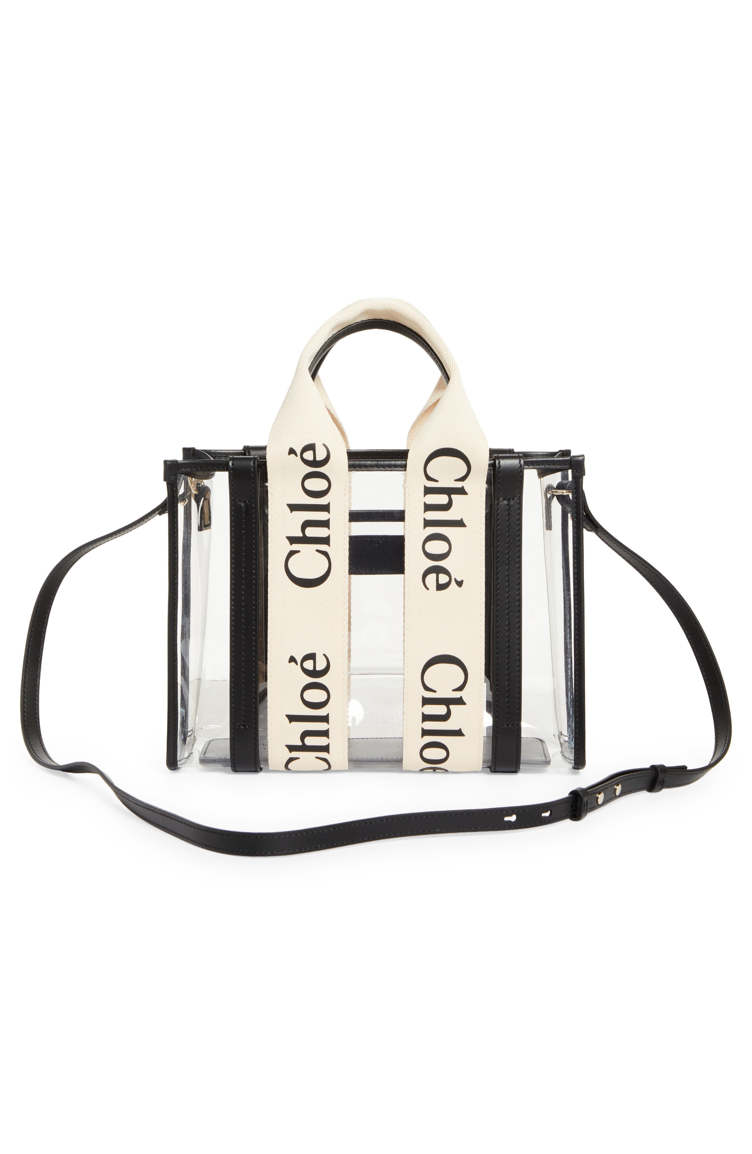 Chloé Small Woody Jelly & Leather Tote Bag in White at Nordstrom - 4