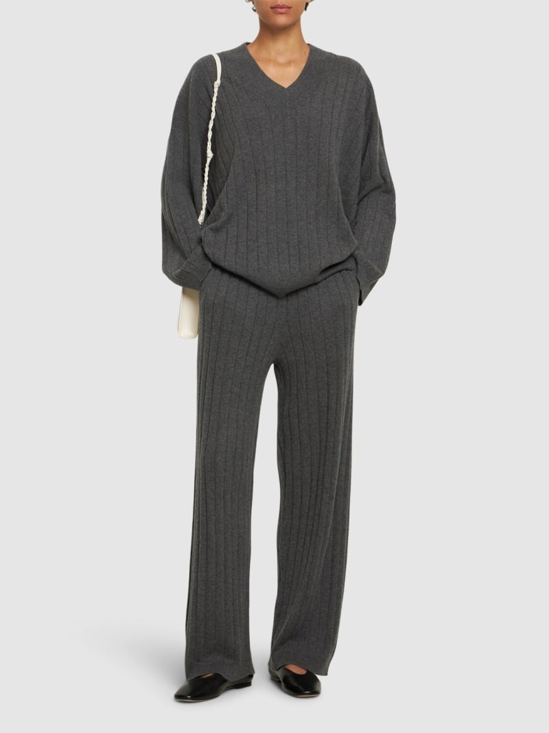 Ribbed cashmere sweatpants - 2