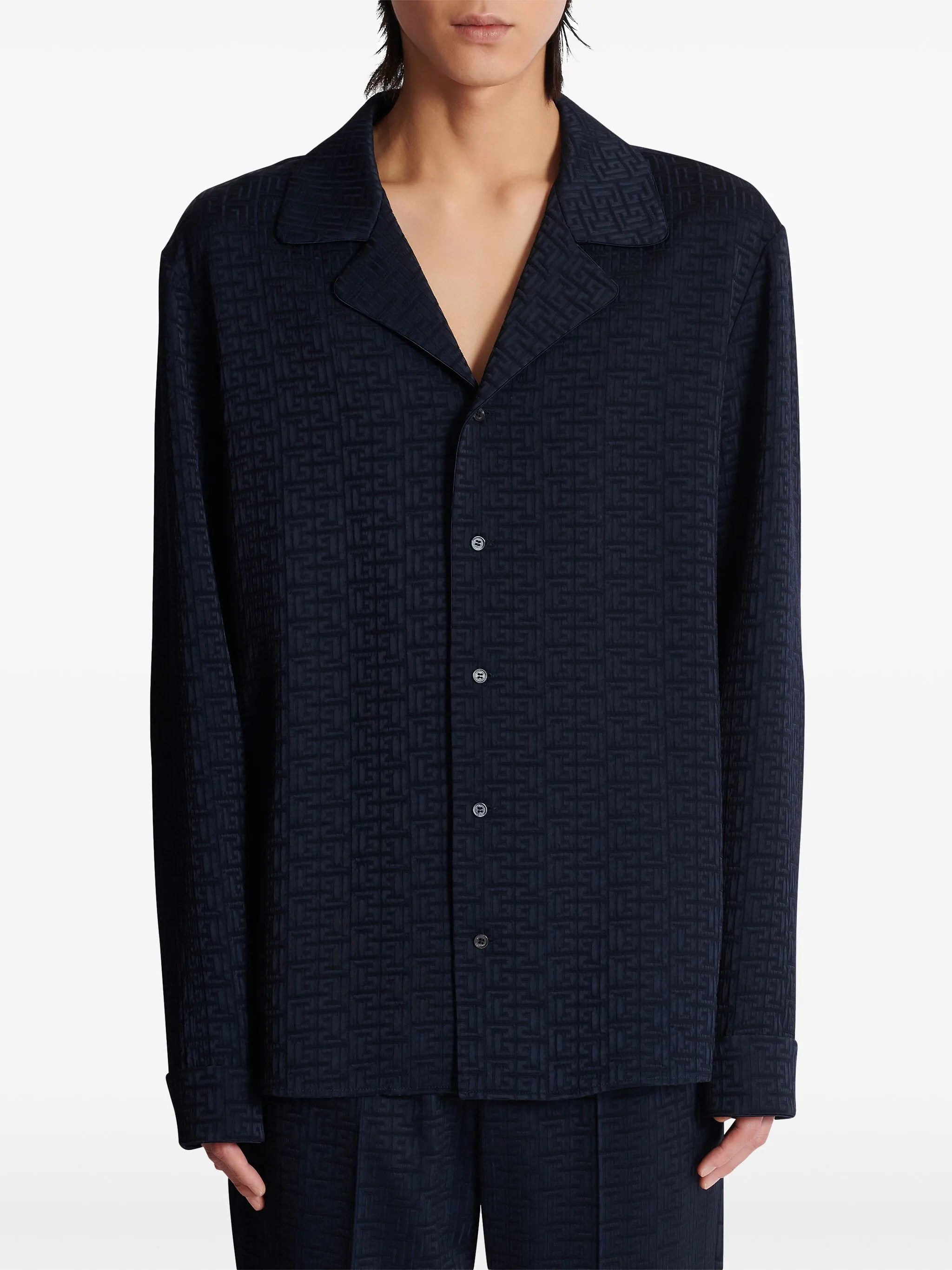PB Labyrinth-jacquard pyjama shirt - 5