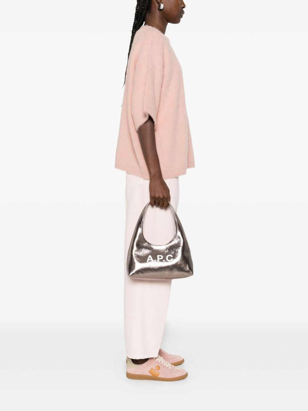 small metallic logo shoulder bag - 2