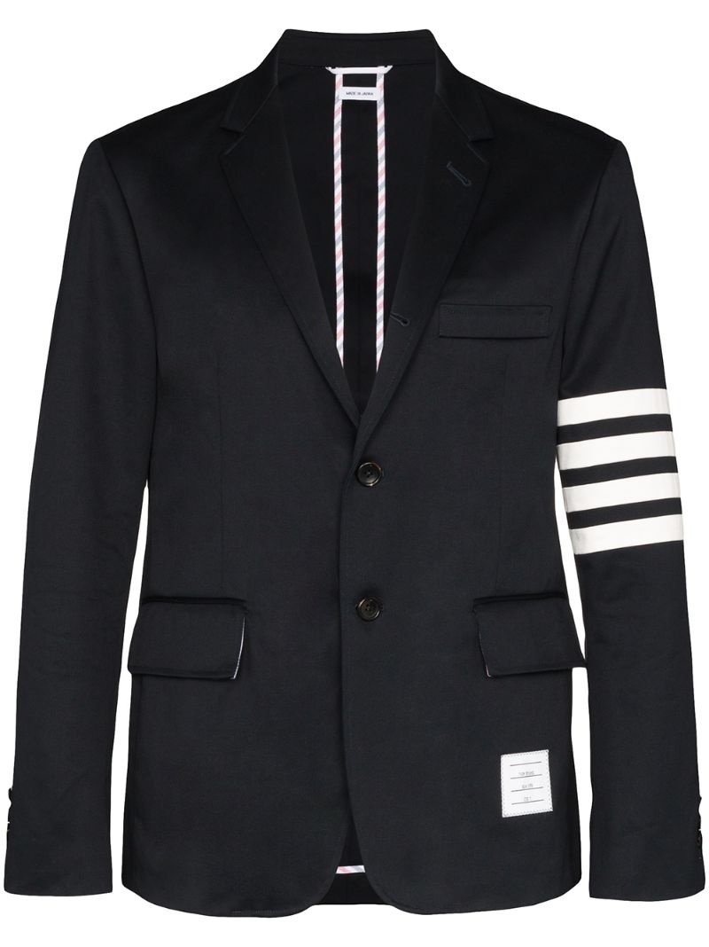 unconstructed 4-Bar single-breasted blazer - 1