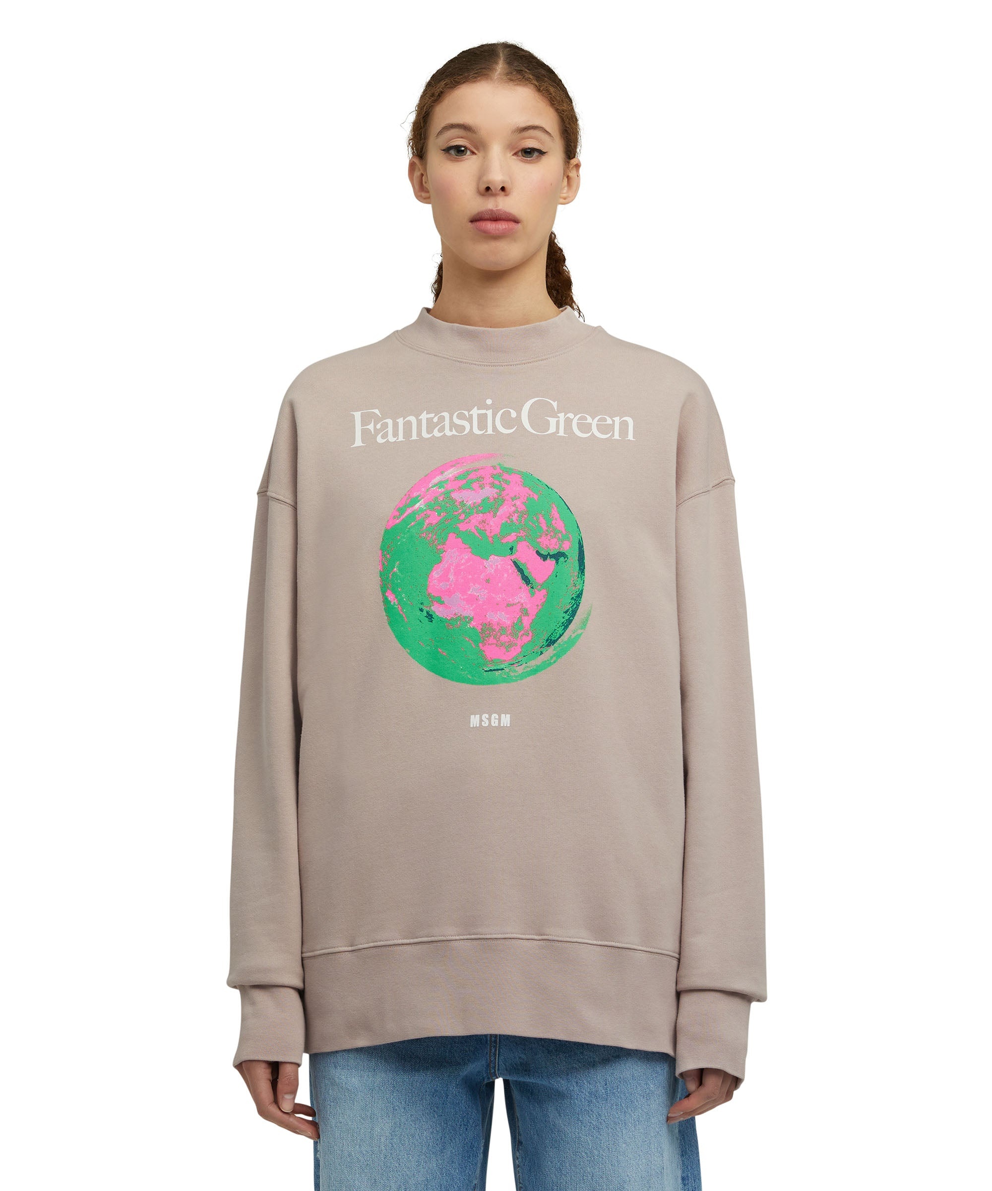 Organic cotton crewneck sweatshirt from the MSGM Fantastic Green Capsule - 6