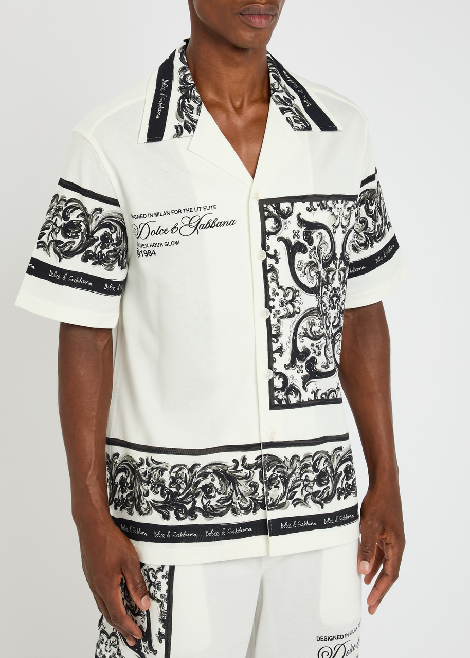 Dolce & Gabbana Printed Piqué Cotton Shirt - 2