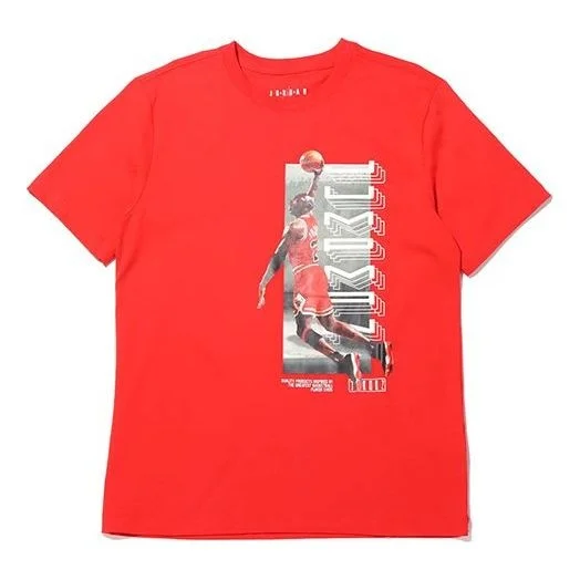 Air Jordan Flying Basketball Sports Short Sleeve T-Shirt Men's Red CW0860-657 - 1
