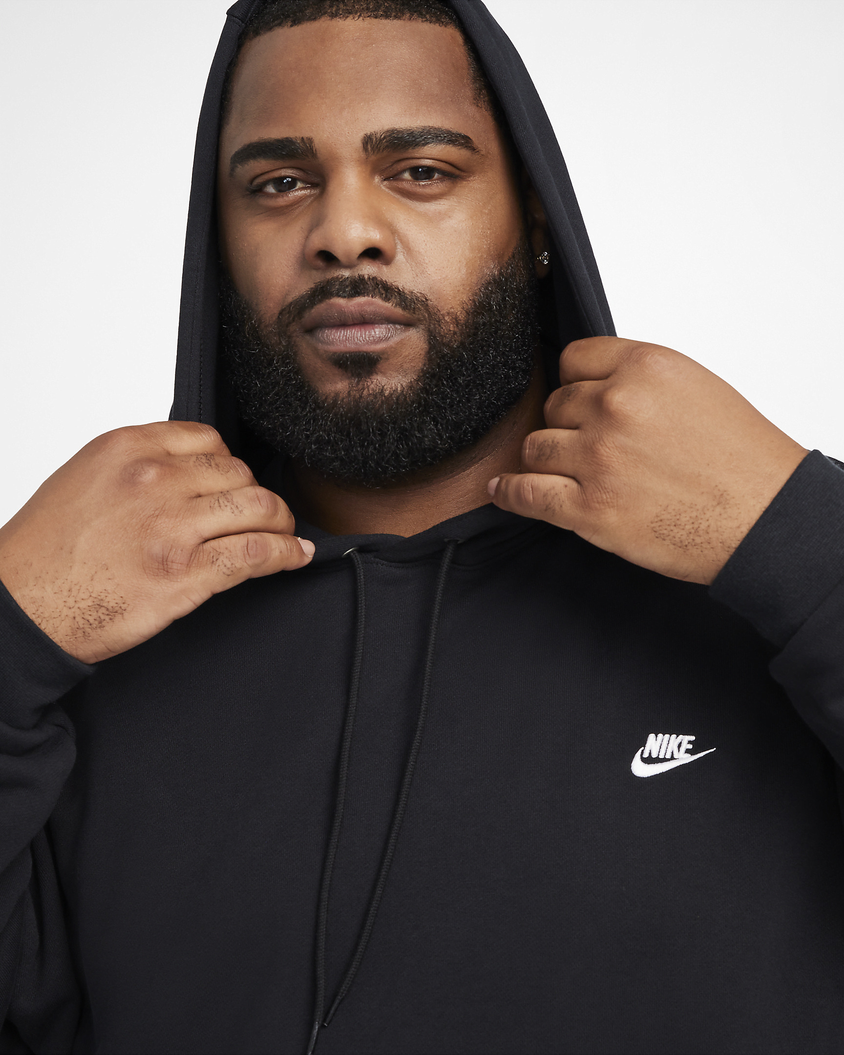 Nike Club Fleece Men's Oversized French Terry Pullover Hoodie - 9