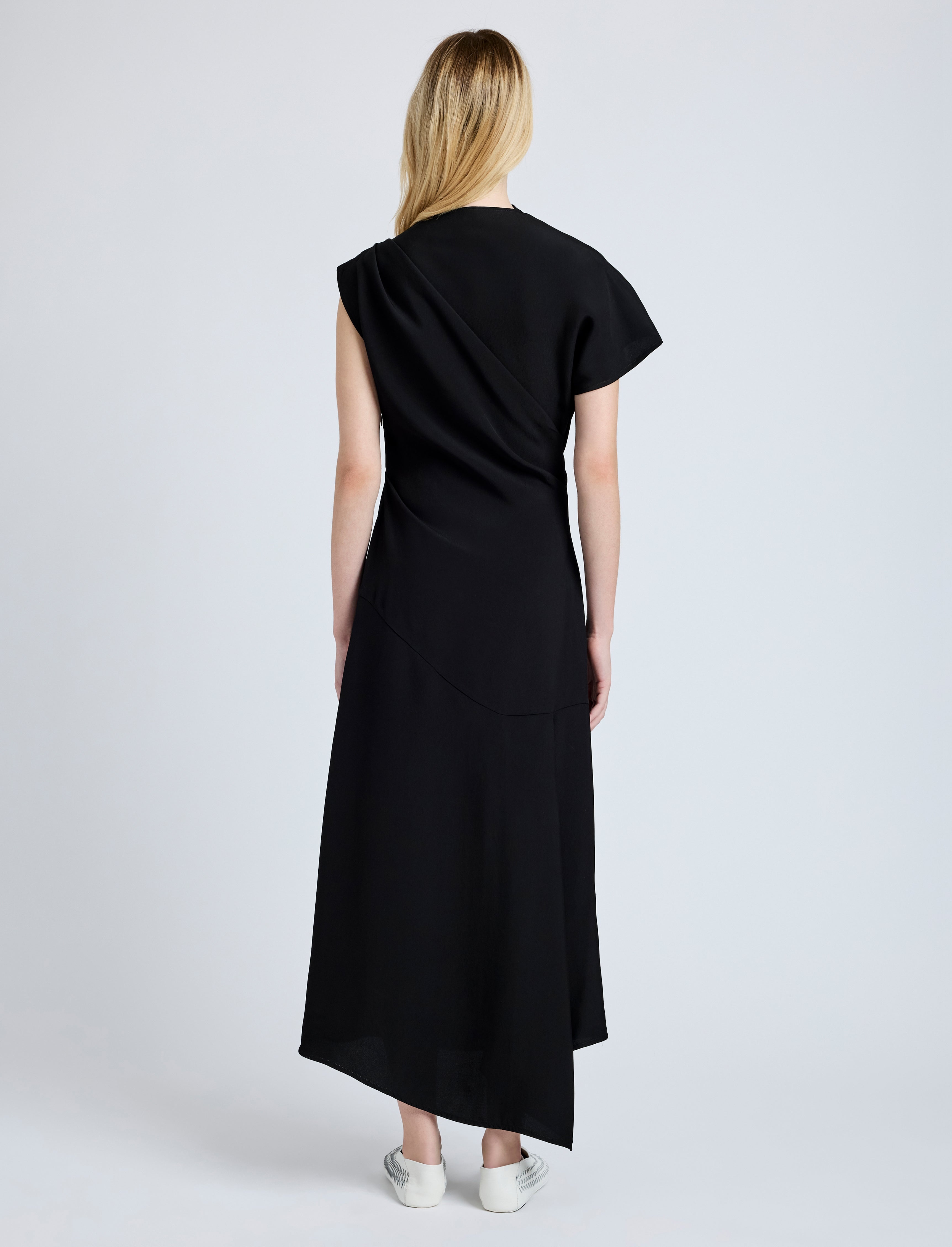 Hallie Dress in Hammered Viscose - 4