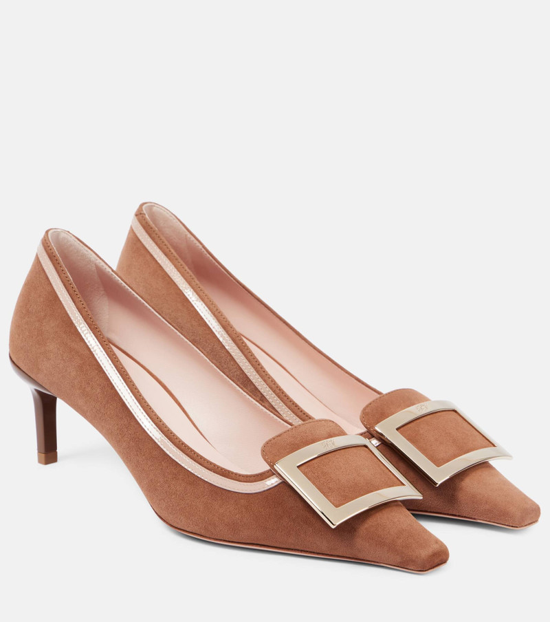 Viv' Canard 55 buckle-detail suede pumps - 1