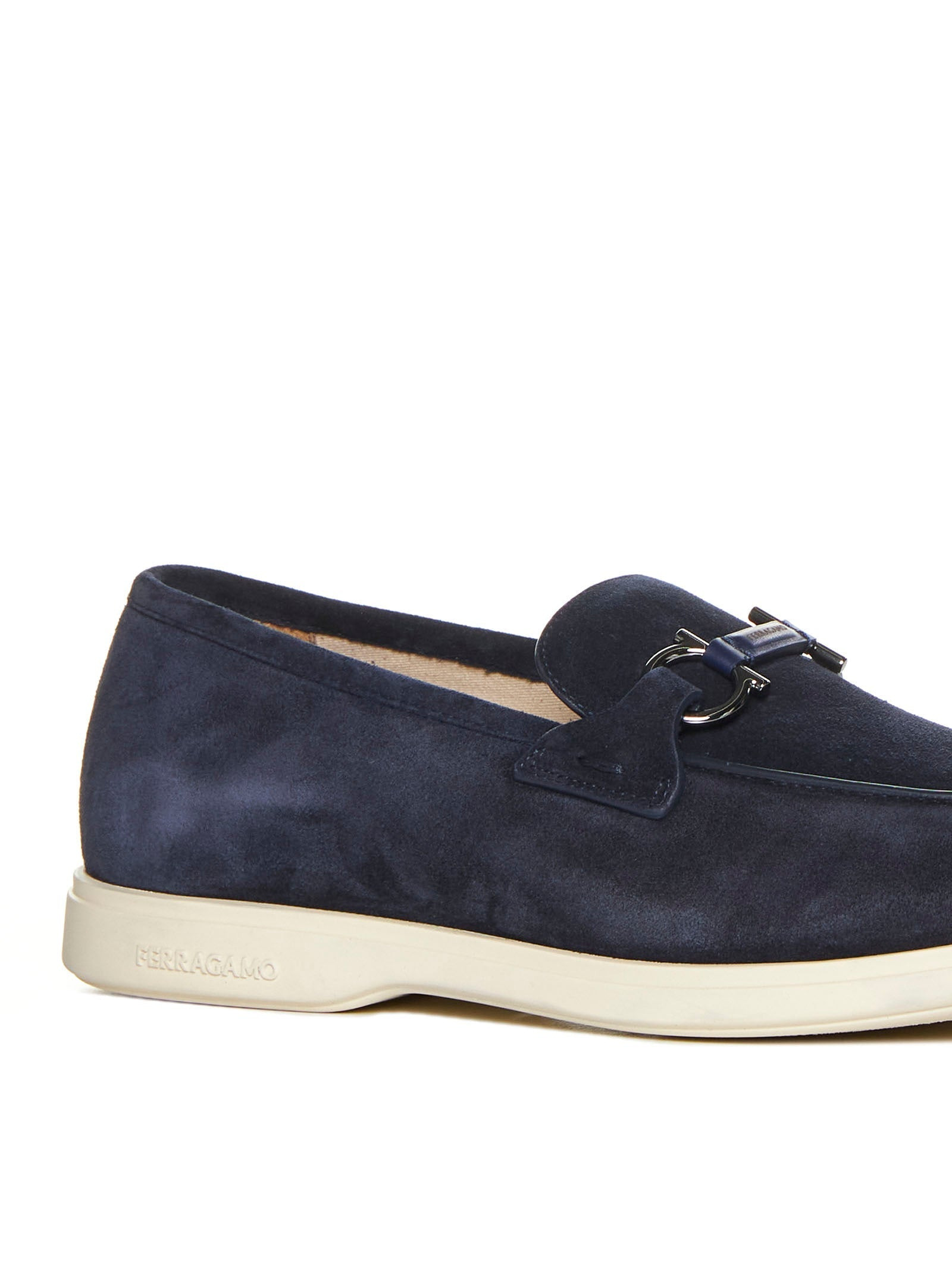 Ferragamo Men Gancini Suede Loafers - 4