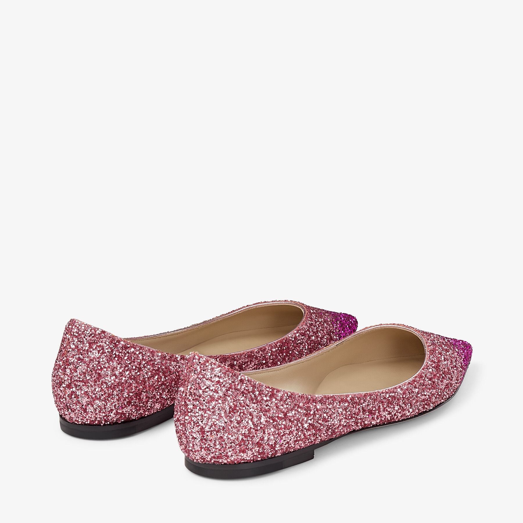 Love Flat
Fuchsia and Candy Pink Horizon Glitter Flats - 3