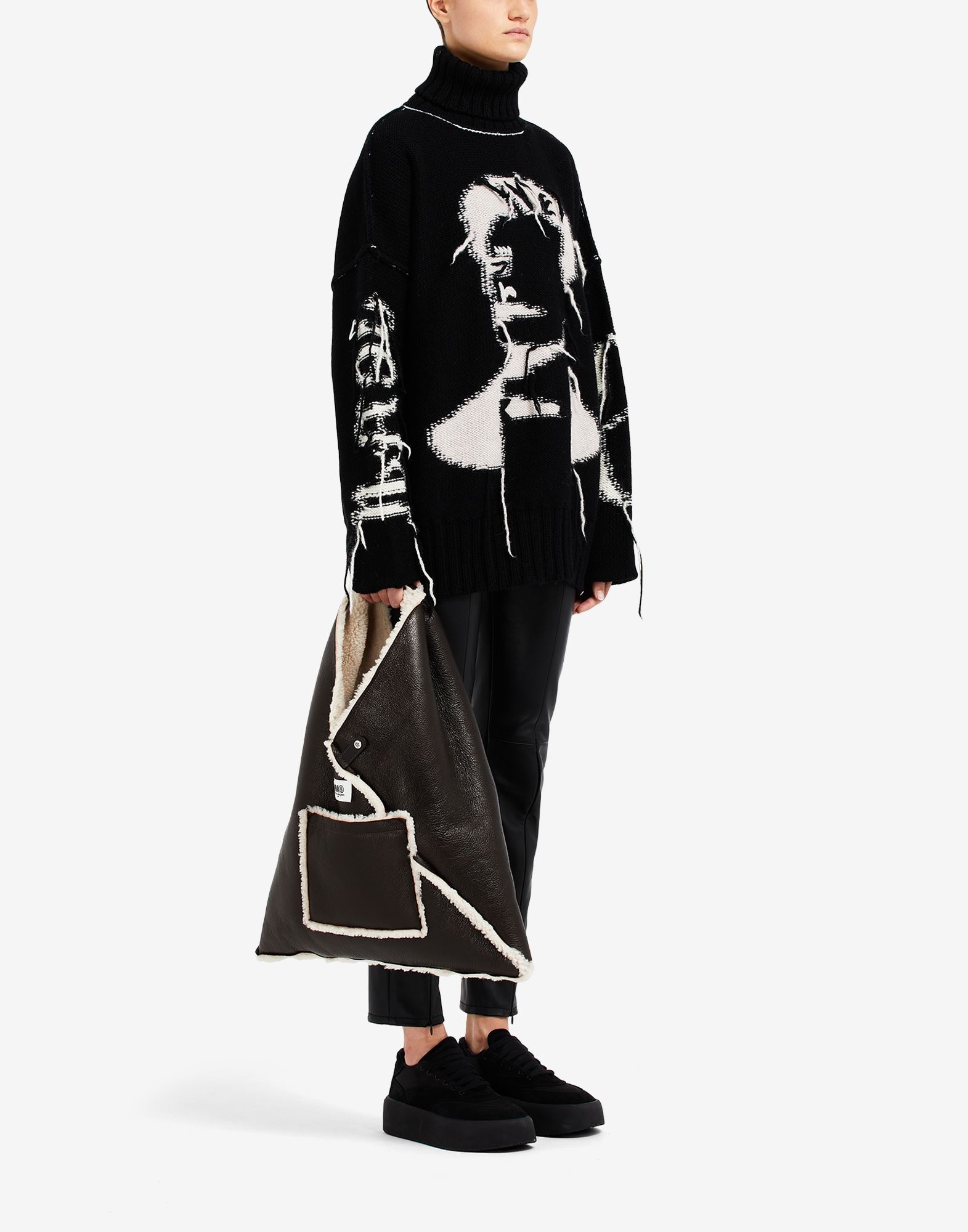 Japanese reversible shearling bag - 6