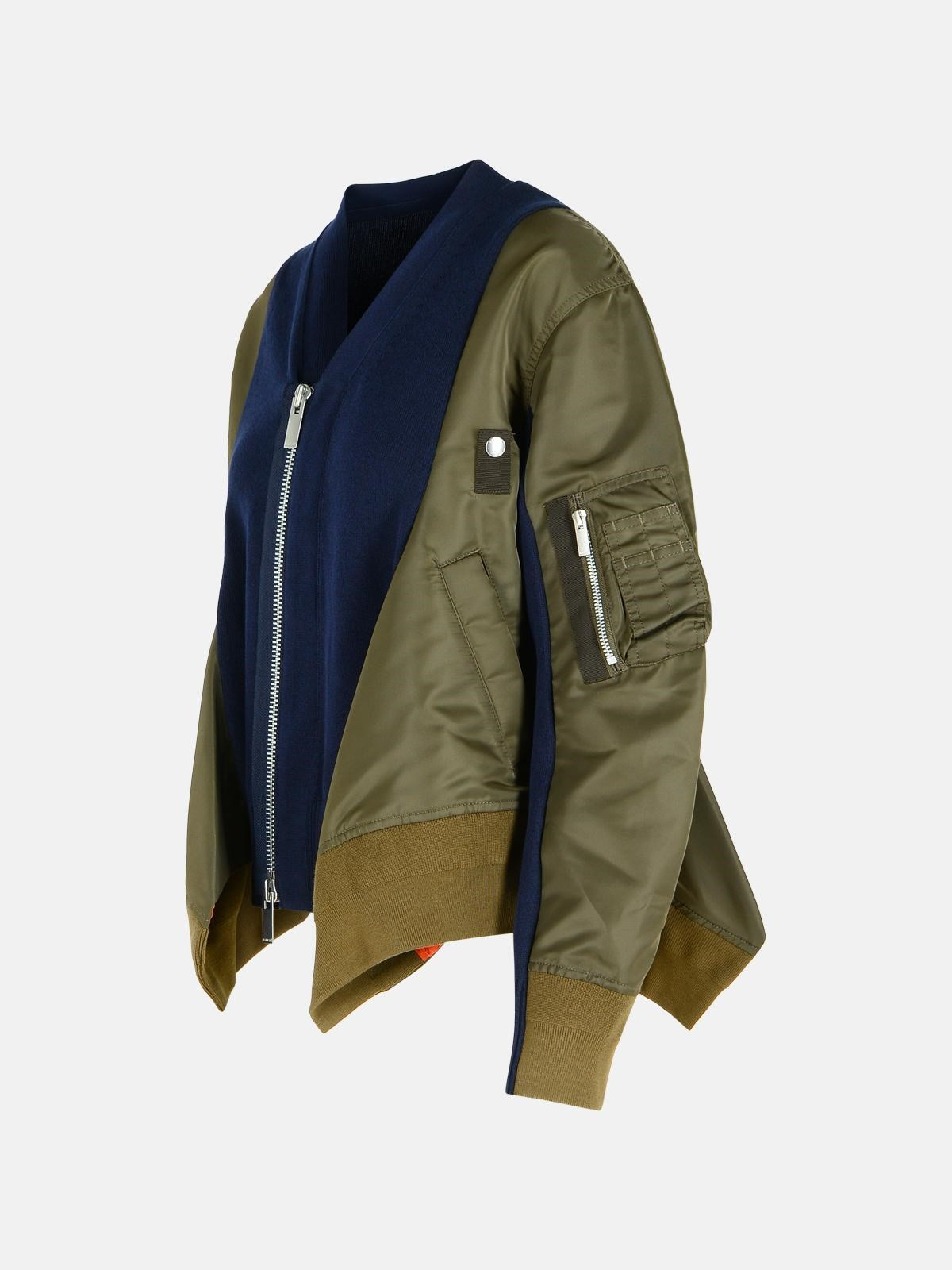 GREEN COTTON BLEND JACKET - 2