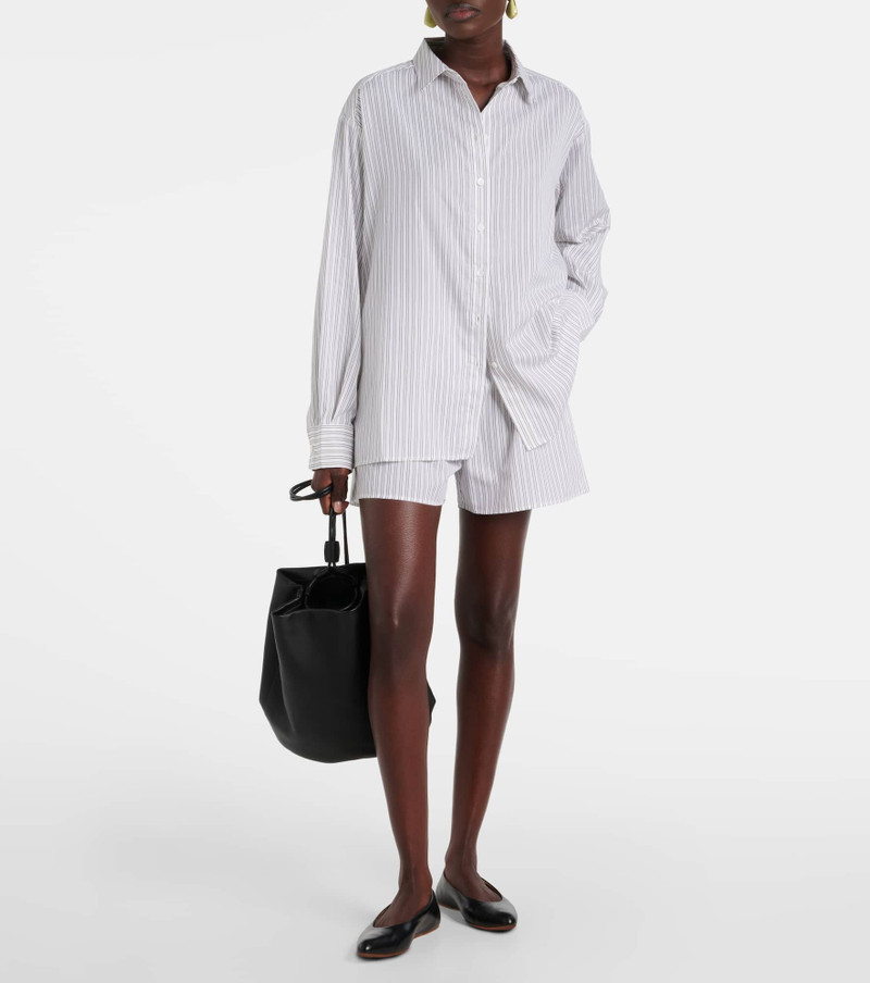 ASCENO Cairo striped cotton-blend shorts outlook
