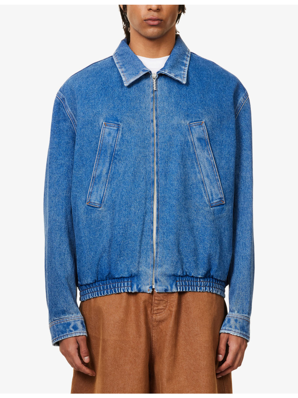 Logo-Embroidered Denim Blouson Jacket - 3