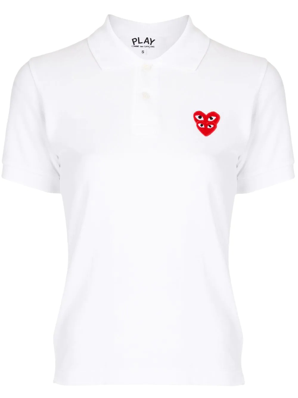 haert-patch polo shirt - 1