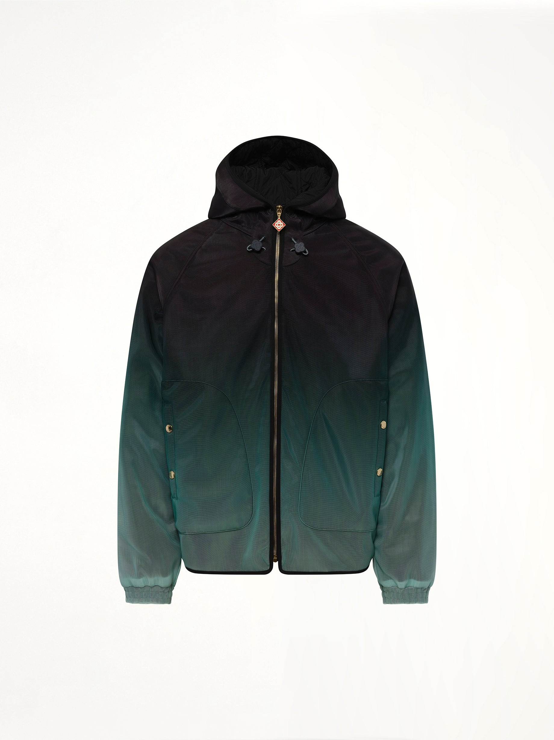 Nylon Gradient Windbreaker in Green - 1