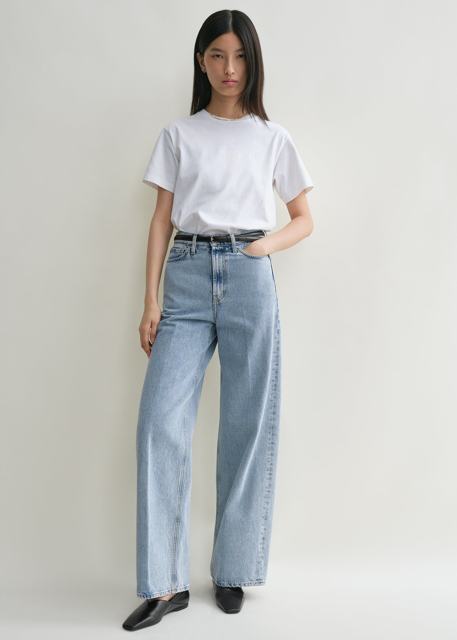 Wide leg denim cool blue - 3