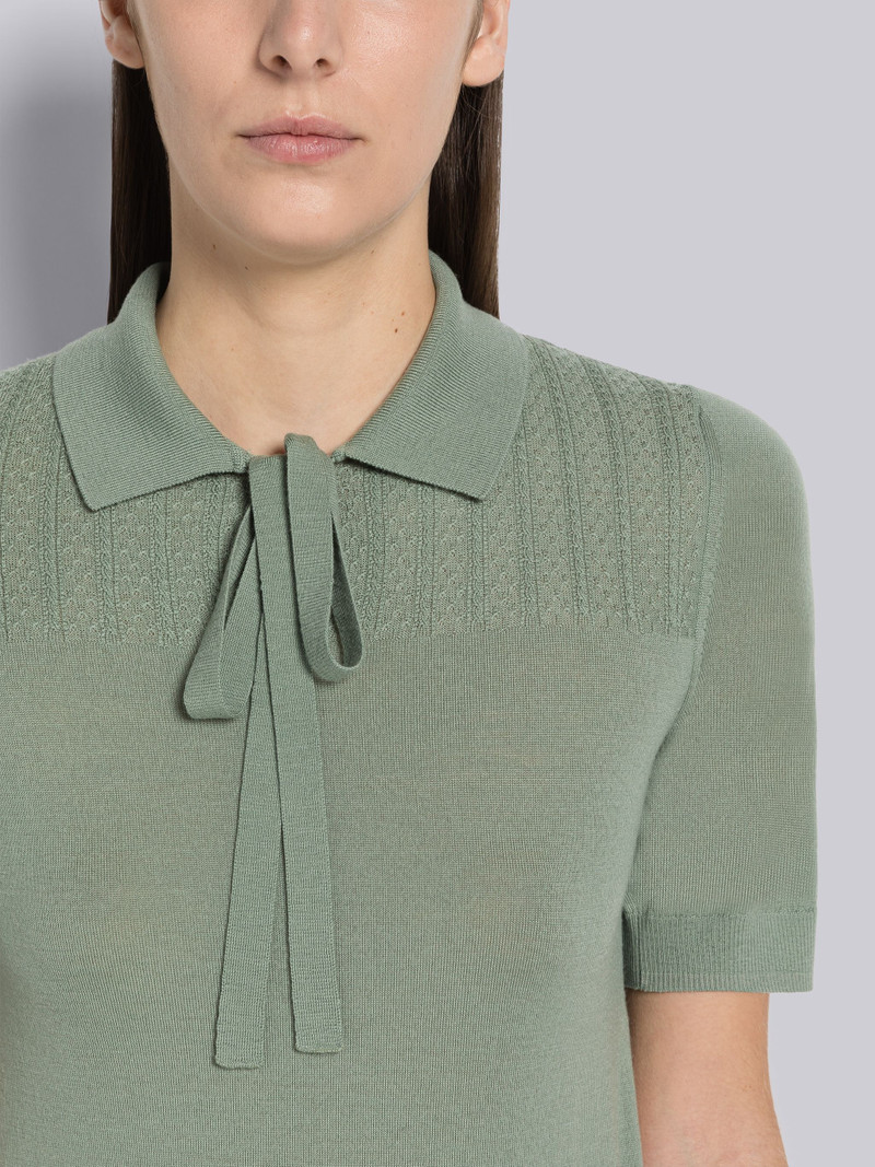 Fine Merino Wool Keyhole Polo 5