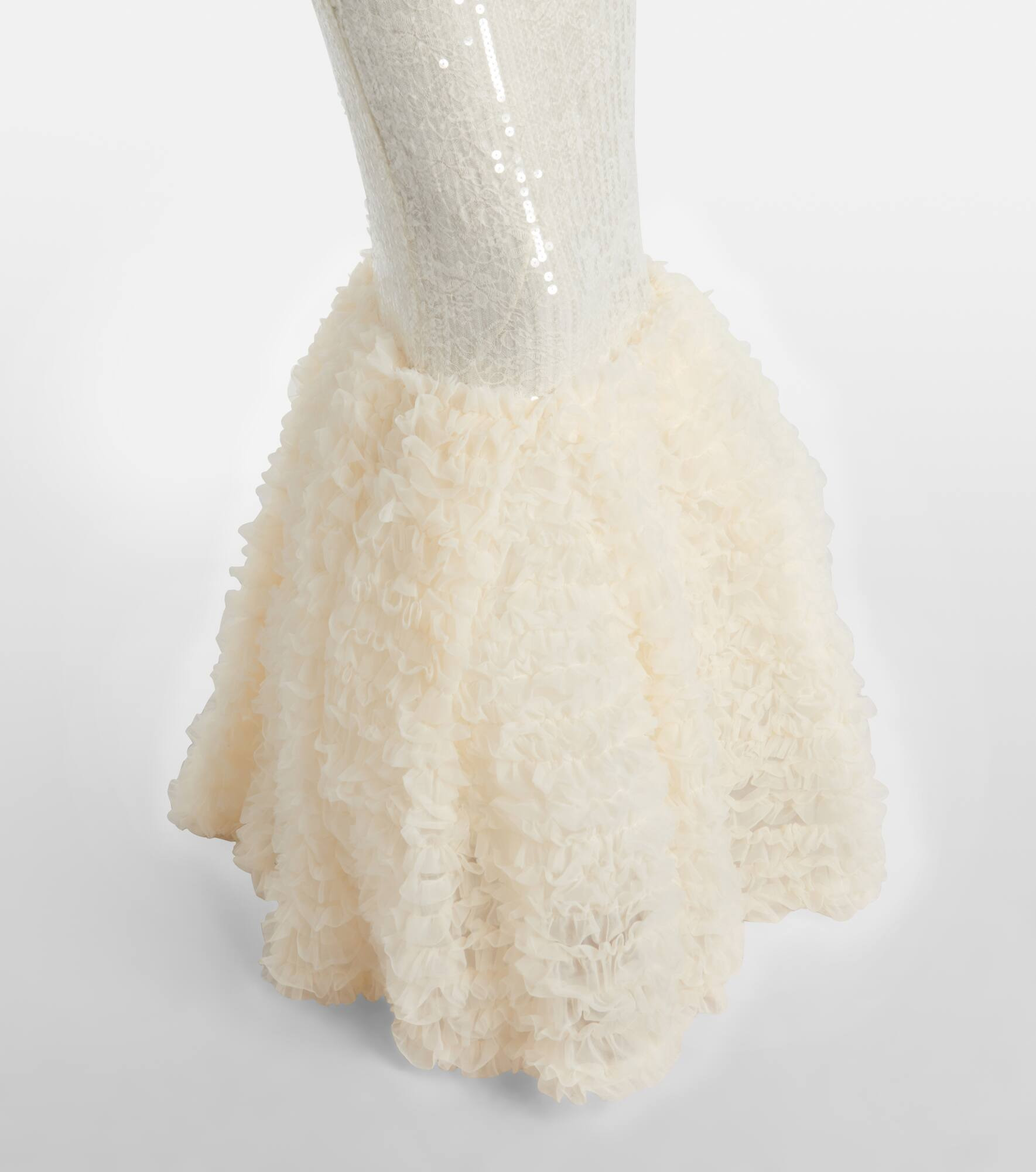 Ruffled sequined halterneck gown - 5