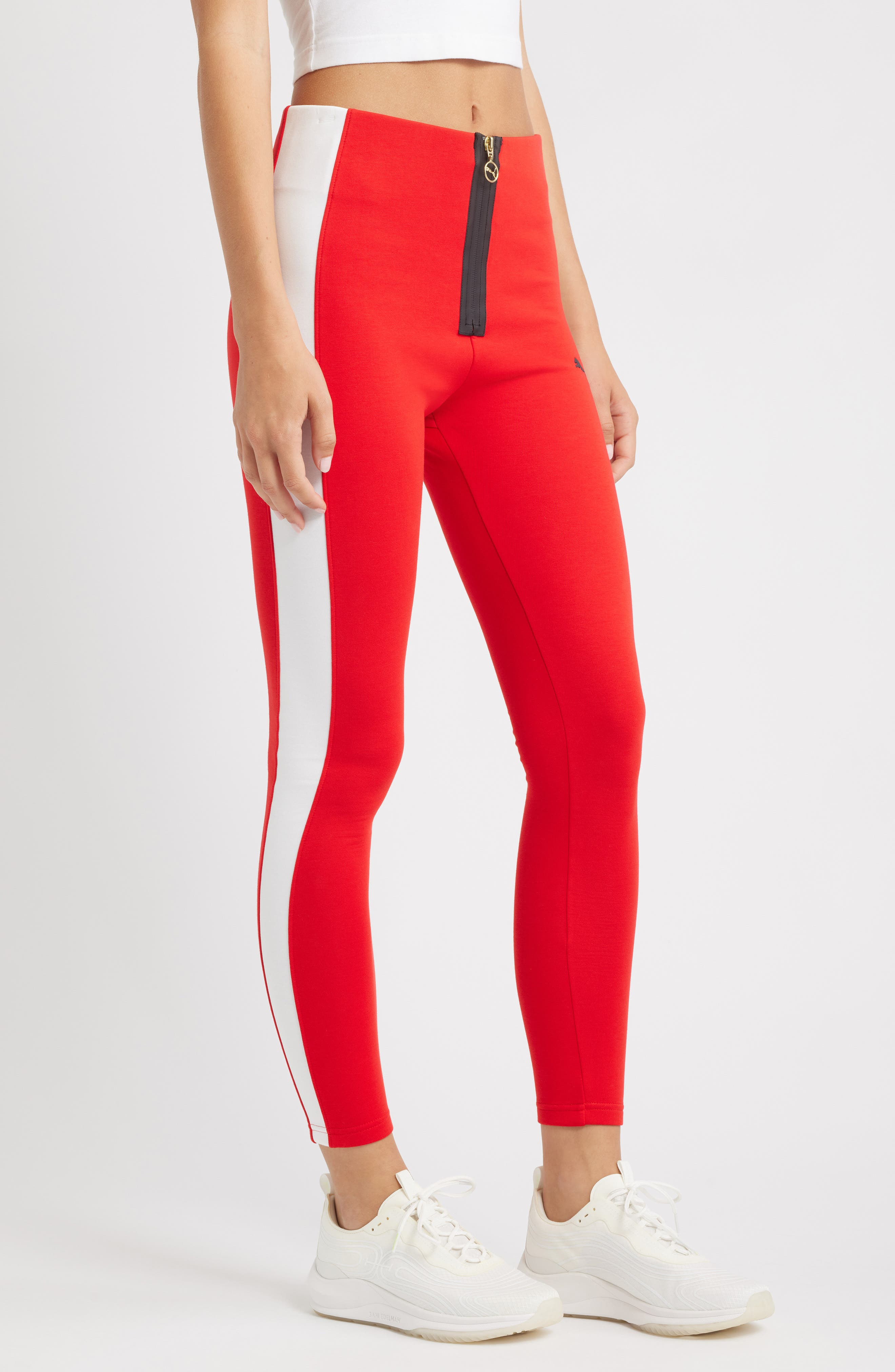 PUMA T7 Leggings in For All Time Red-Puma White at Nordstrom - 3
