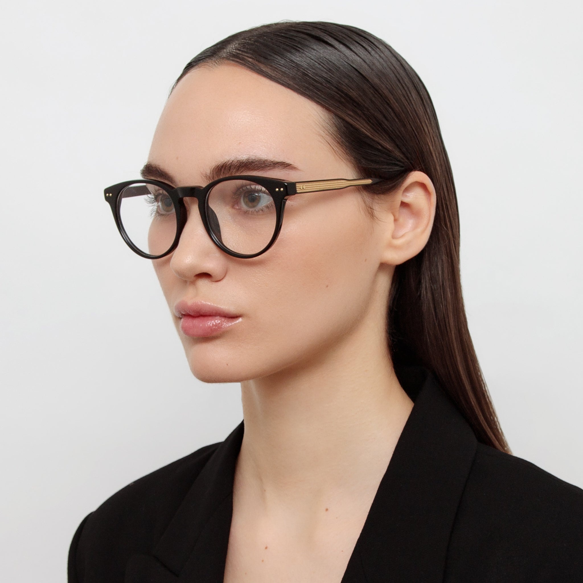 Men's Kaan Oval Optical Frame in Black - 4