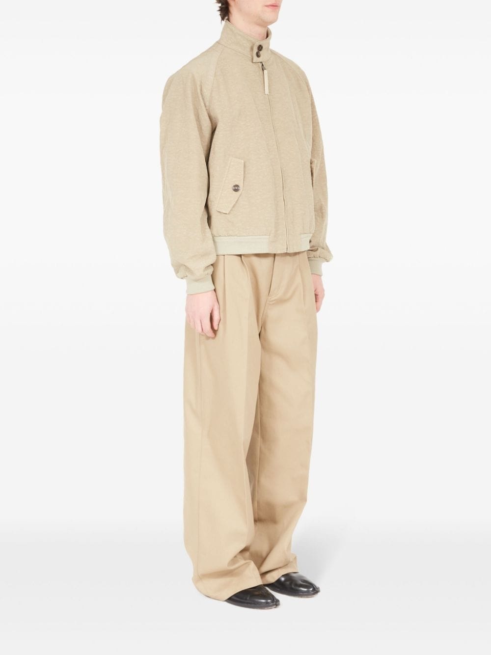 lightweight canvas zipped jacket - 3