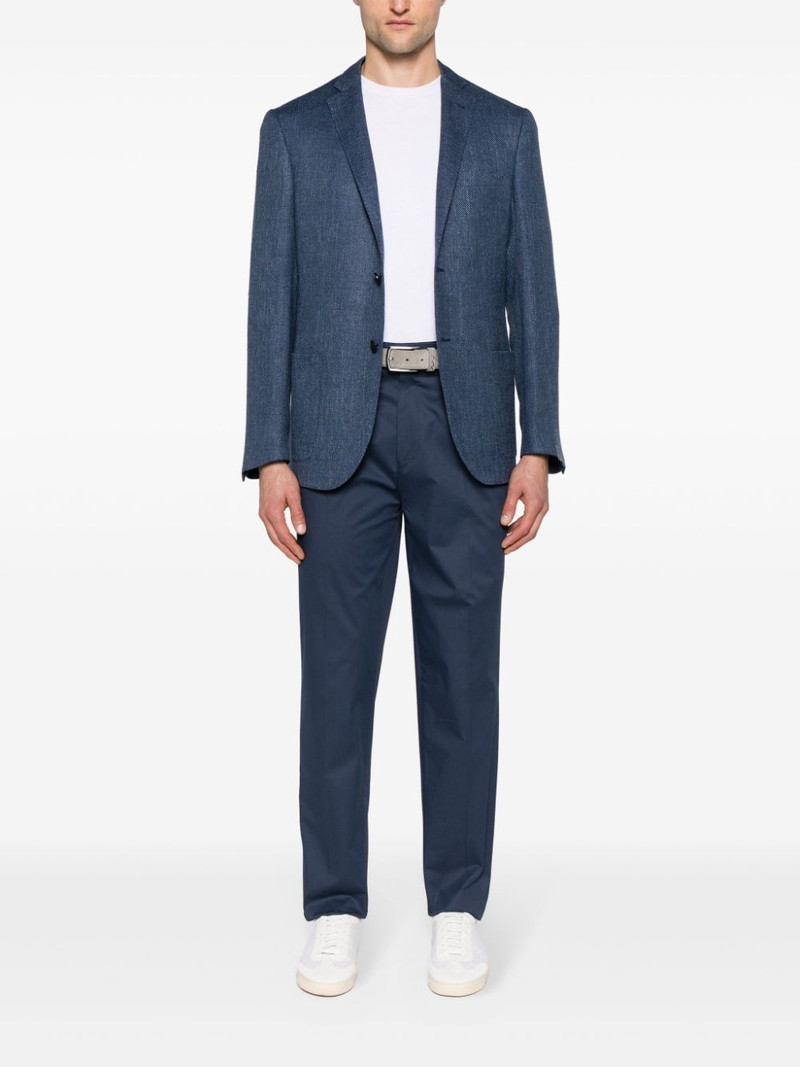 CORNELIANI single-breasted twill blazer outlook