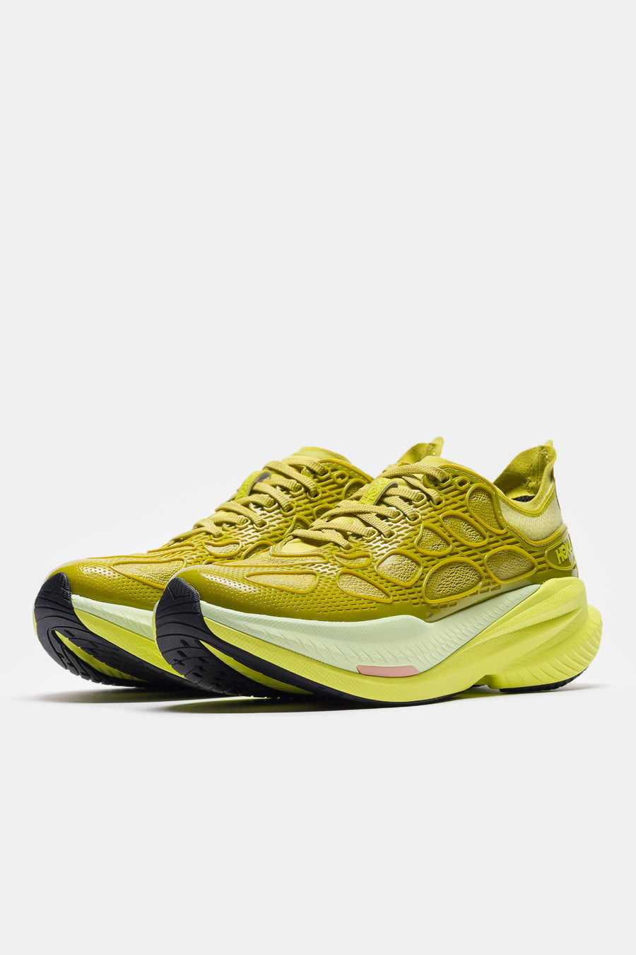 Mach X Caged Sneaker in Pea Green/Hoka Citrus - 2