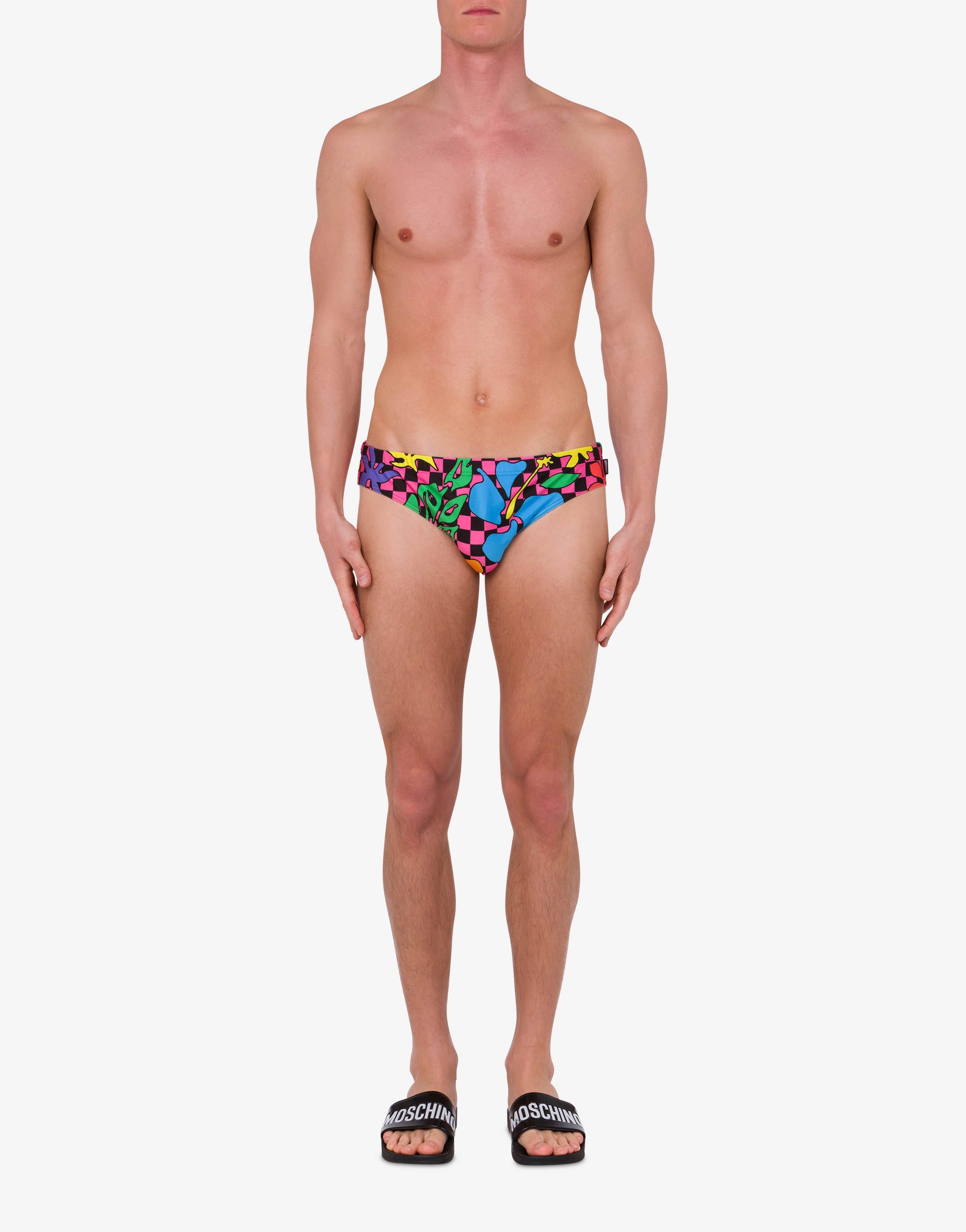 ALL-OVER FLOWER CHECK BIKINI BOTTOMS - 2