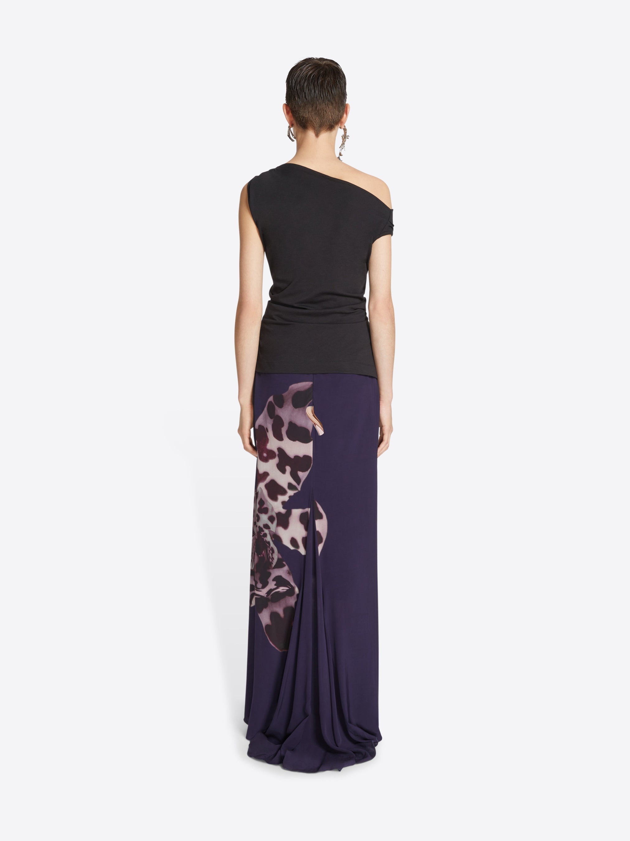 LONG DRAPED SKIRT - 4