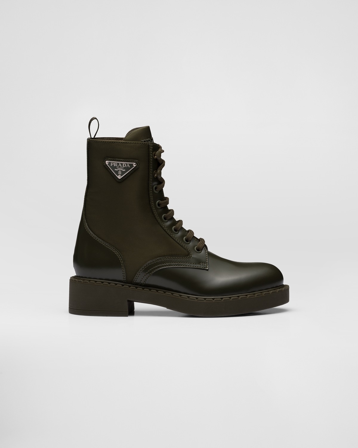 Brushed-leather and Re-Nylon boots - 1