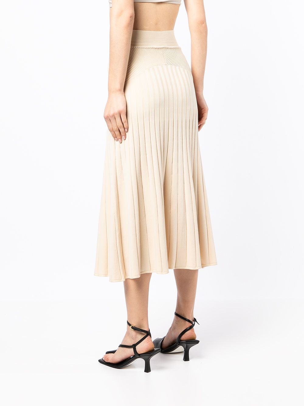 arabella compact ribbed-knit skirt - 4