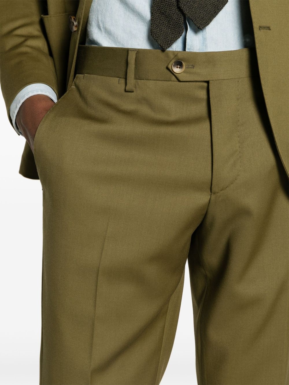 single-breasted wool suit - 6