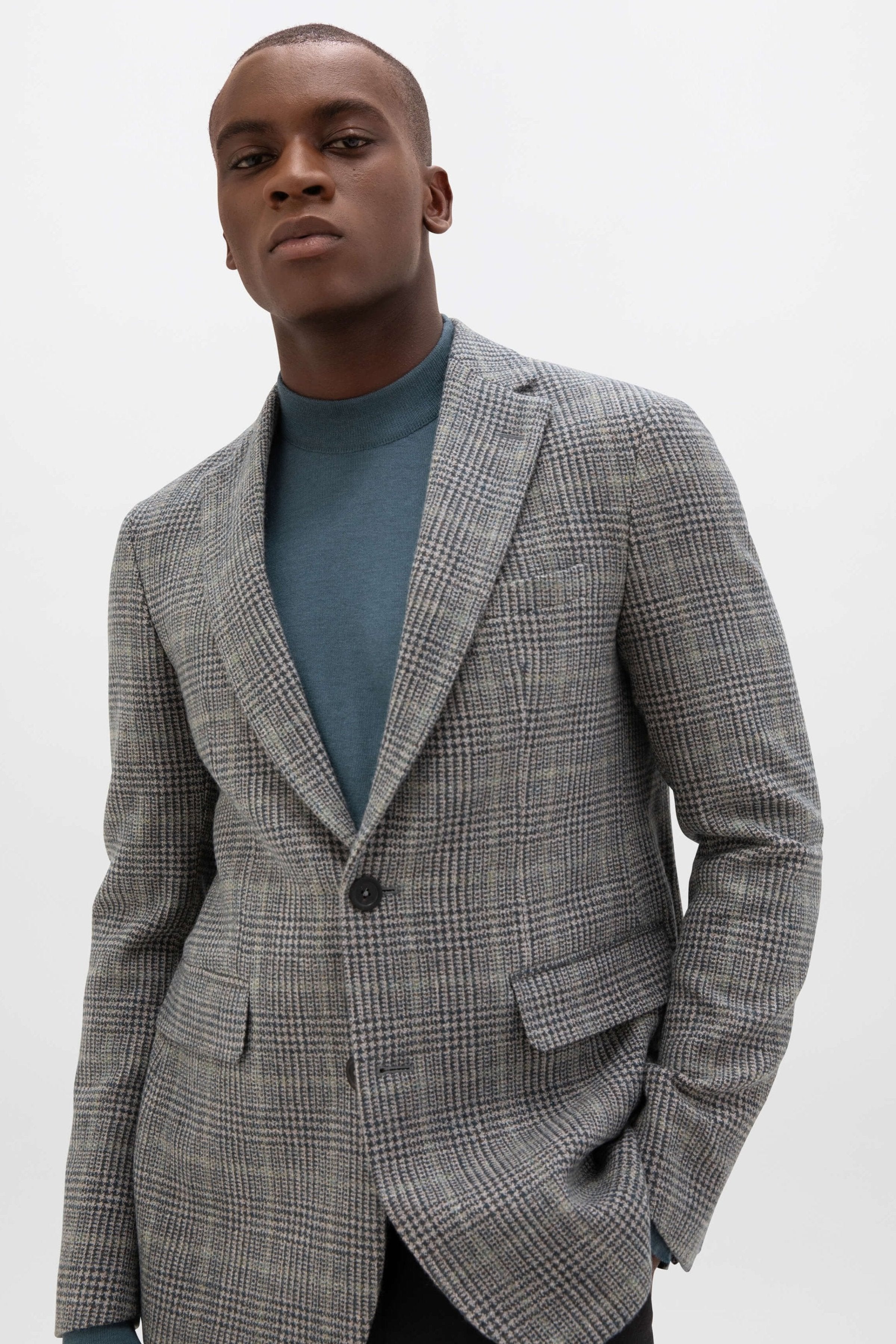 Grey Glen Check Tweed Jacket - 3