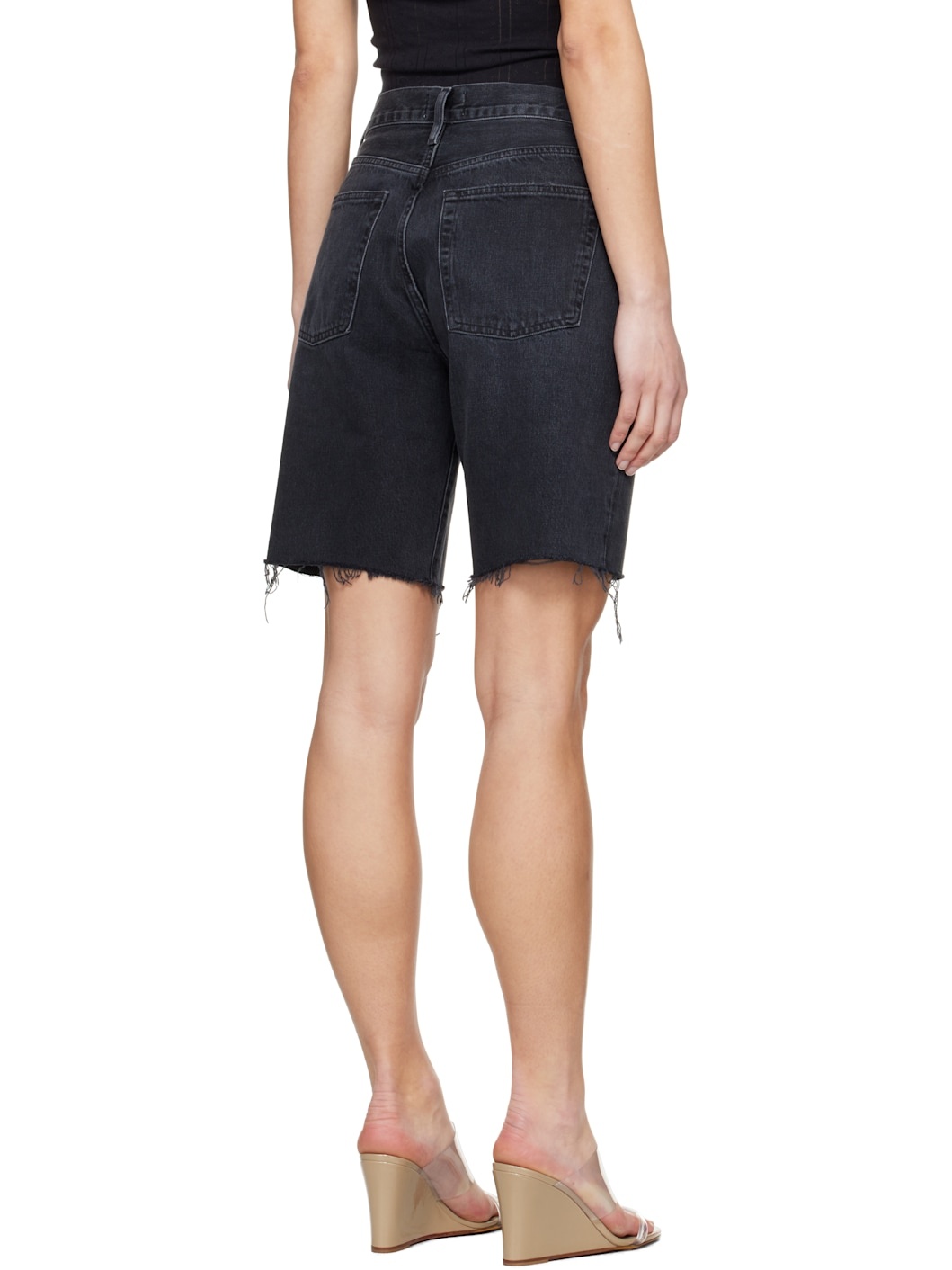 Black 90's Denim Shorts - 3