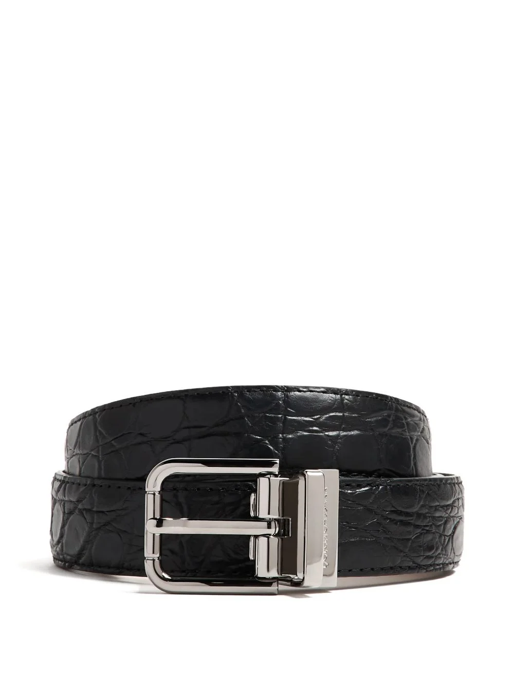 crocodile-effect buckle belt - 1