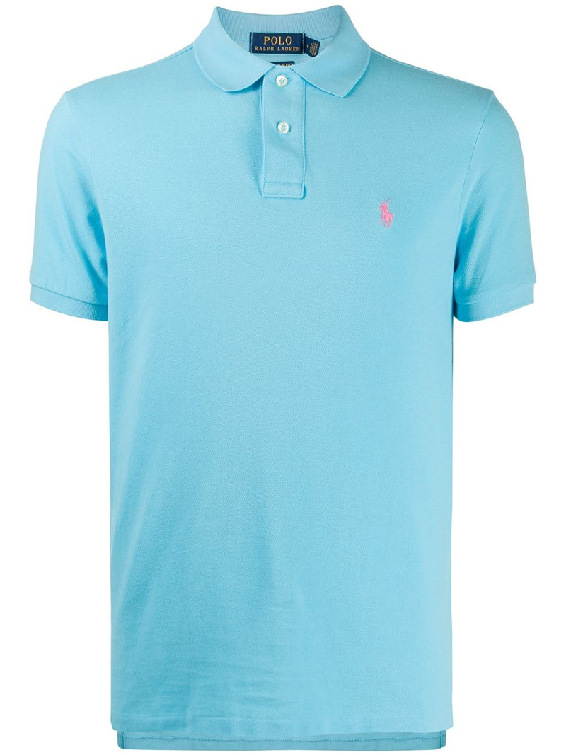 logo-embroidered polo shirt 1