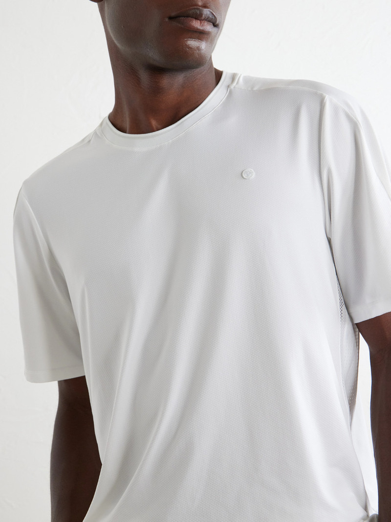 Mesh-Trimmed Jersey Tennis Shirt 5
