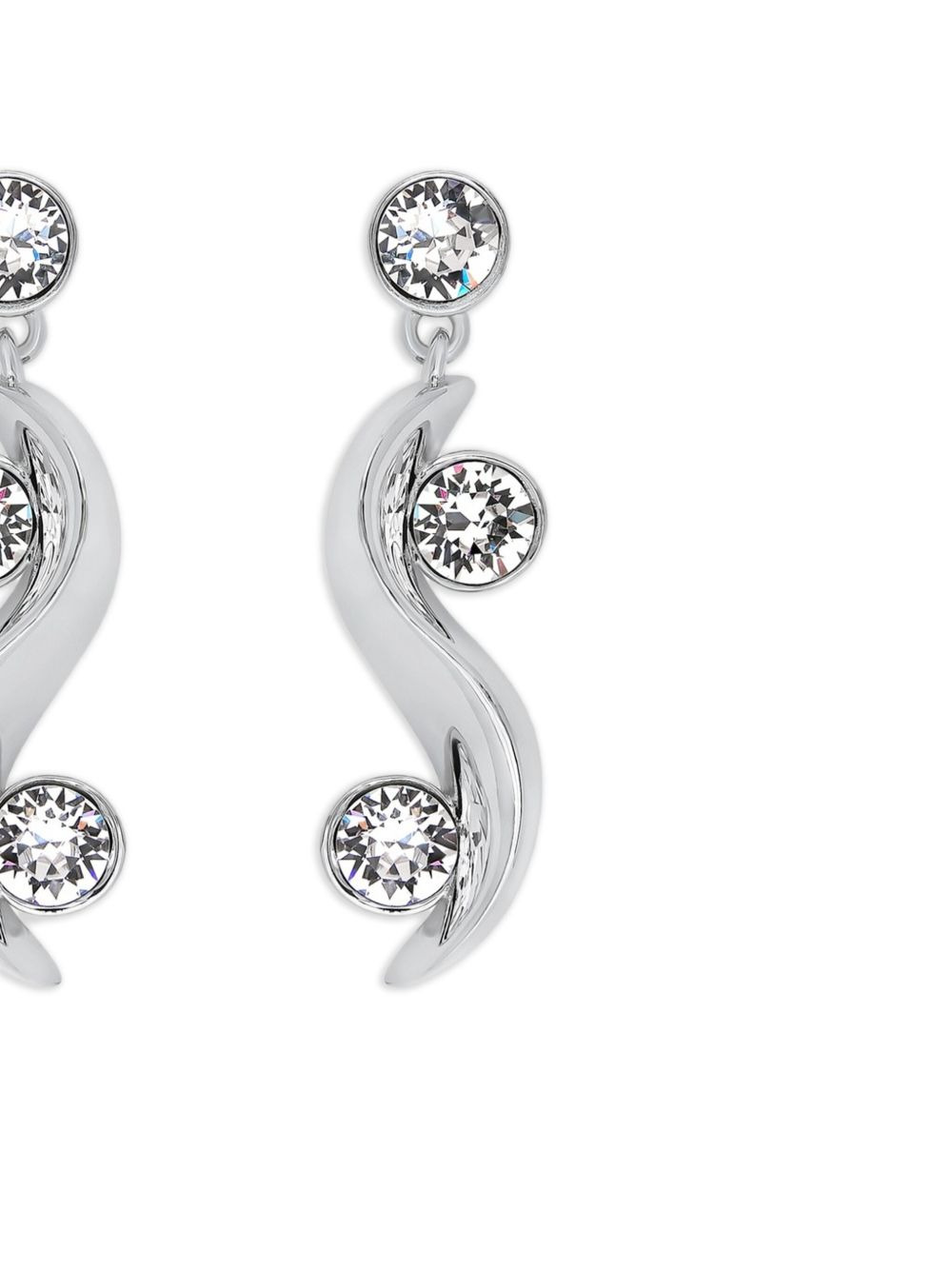 gemstone-embellished drop earrings - 2